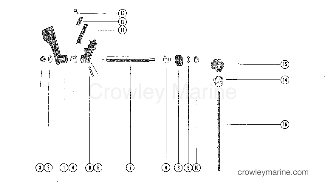 1978 Outboard 7.5 [M] - 1007208 - SHIFT CONTROL LINKAGE