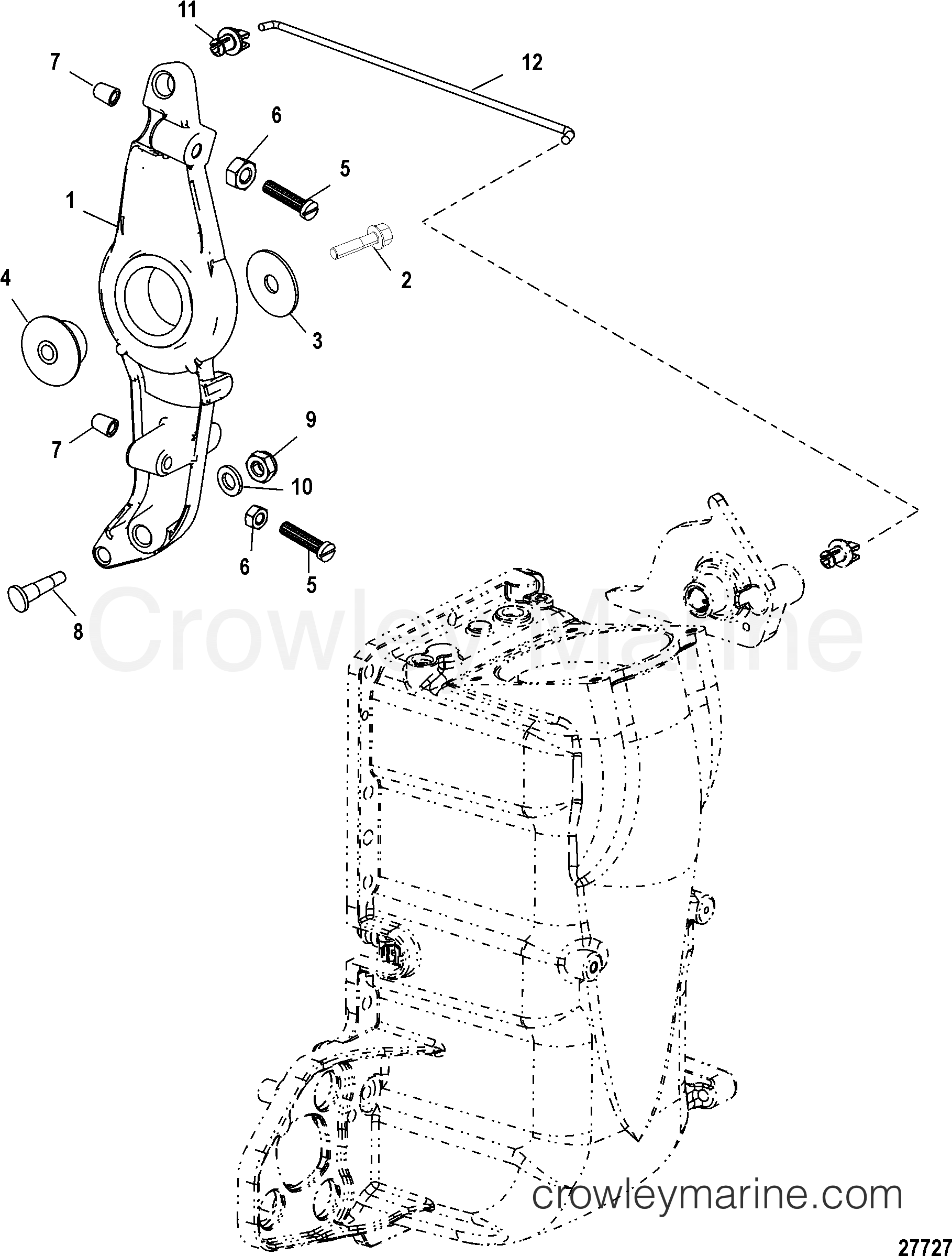 2006 Outboard 225EFI [XL SW] - 7225423IY - THROTTLE LINKAGE