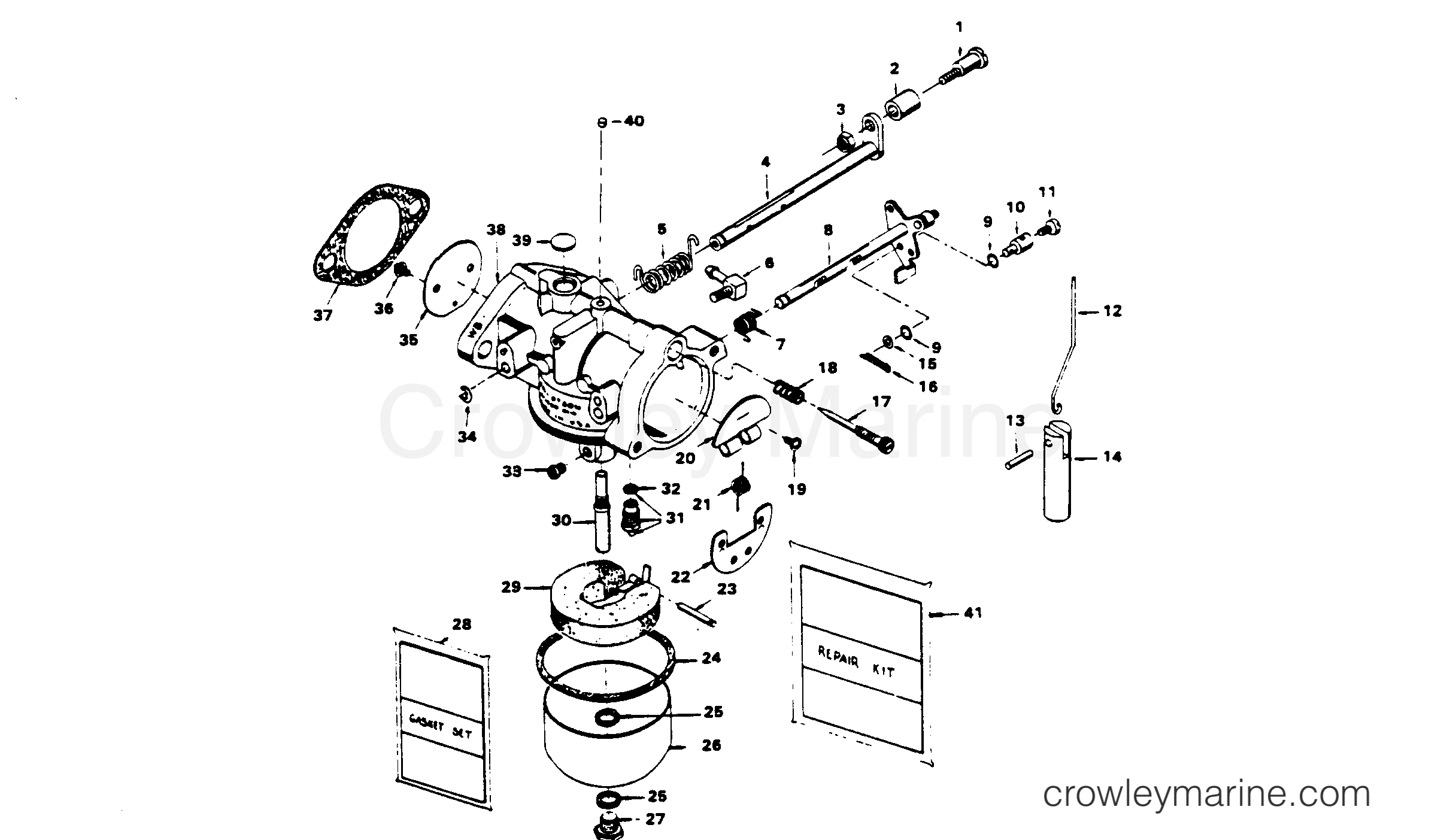 1982 Outboard 30 - 307B2E - CARBURETOR