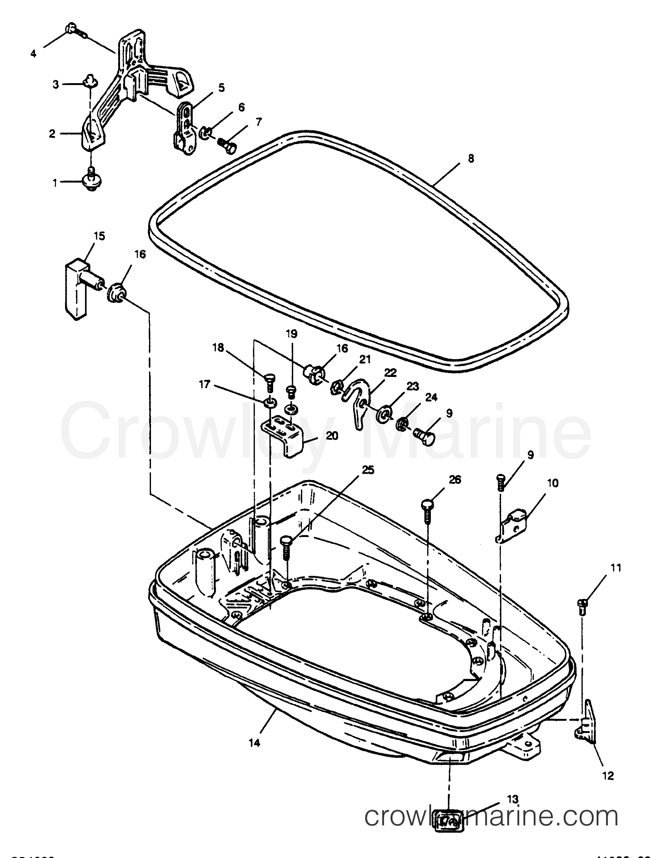 1989 Outboard 125 - 1251A9A [Force] - SUPPORT PLATE