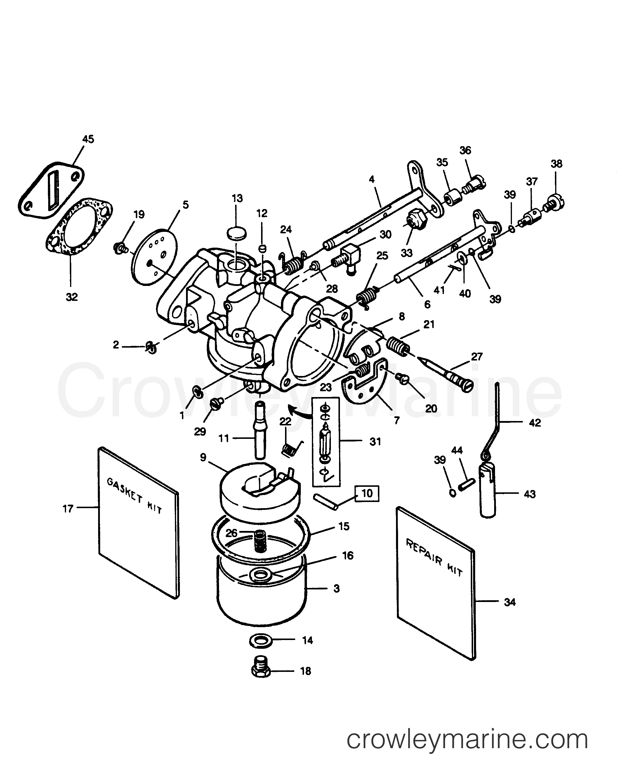 1989 Outboard 25 - 256F9A [Force] - CARBURETOR