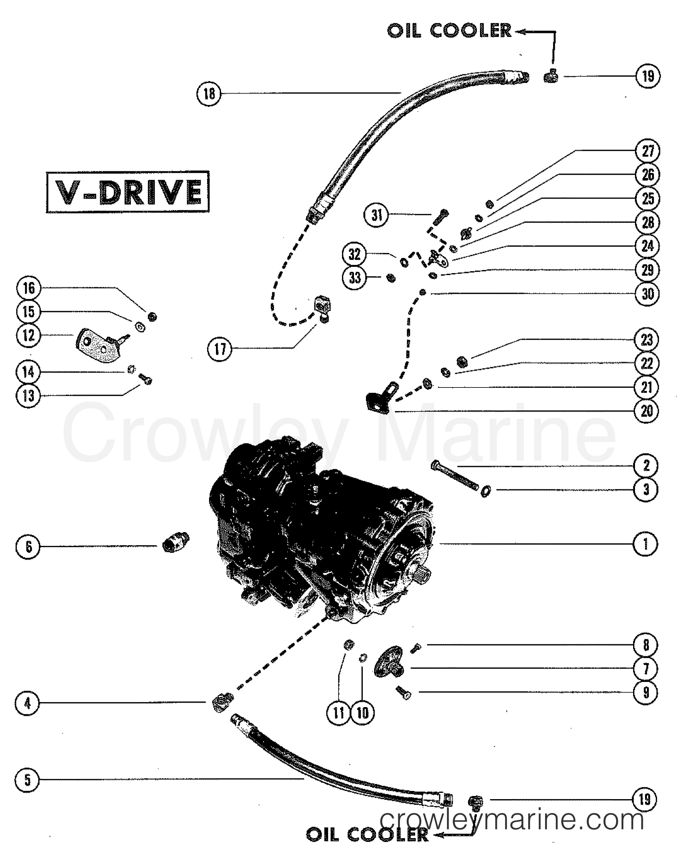 TRANSMISSION AND RELATED PARTS (VDRIVE) 1982 Stern Drive 898