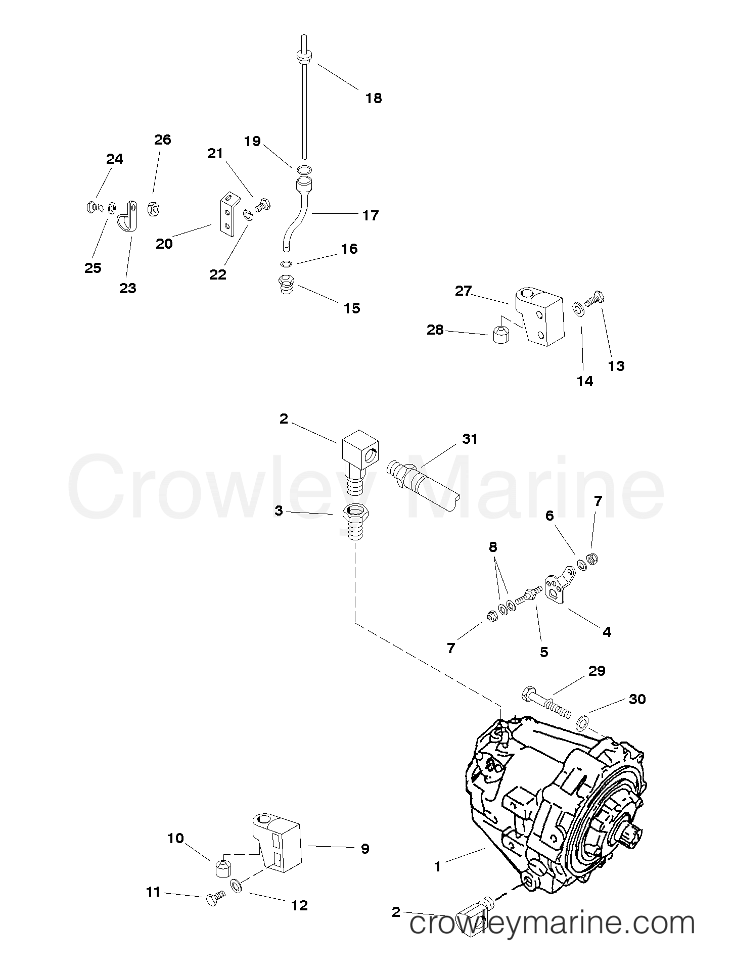 TRANSMISSION AND COMPONENTS (DRIVELINE) - 1996 Race Stern Drive