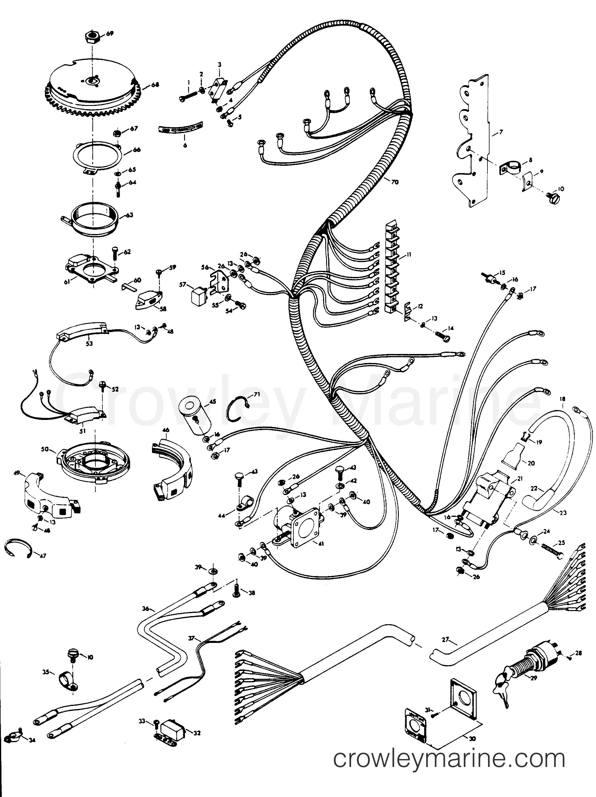 1976 Outboard 120 - 1209BD - ELECTRICAL COMPONENTS