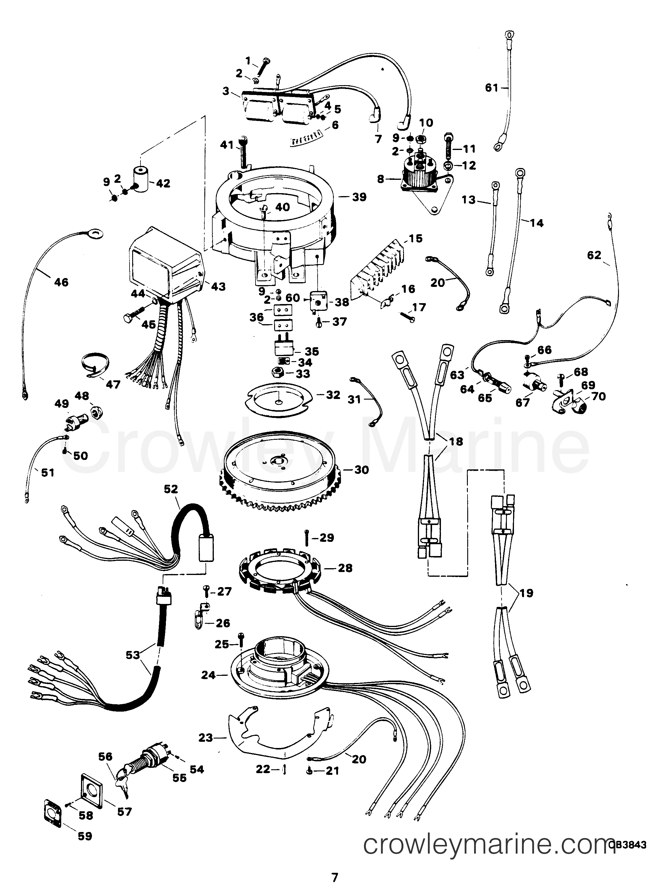 1983 Outboard 9.9 - H0091H83C - ELECTRICAL COMPONENTS