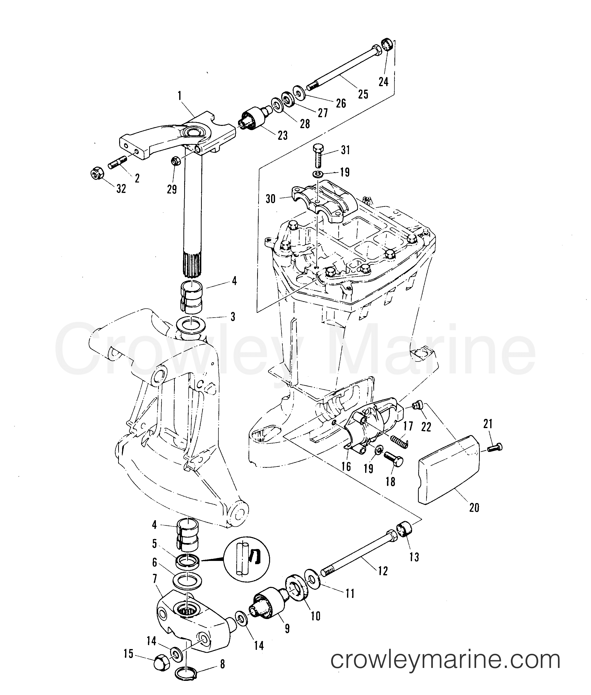 1985 Outboard 55 [ML] - 7055325 - MOUNTING SYSTEM