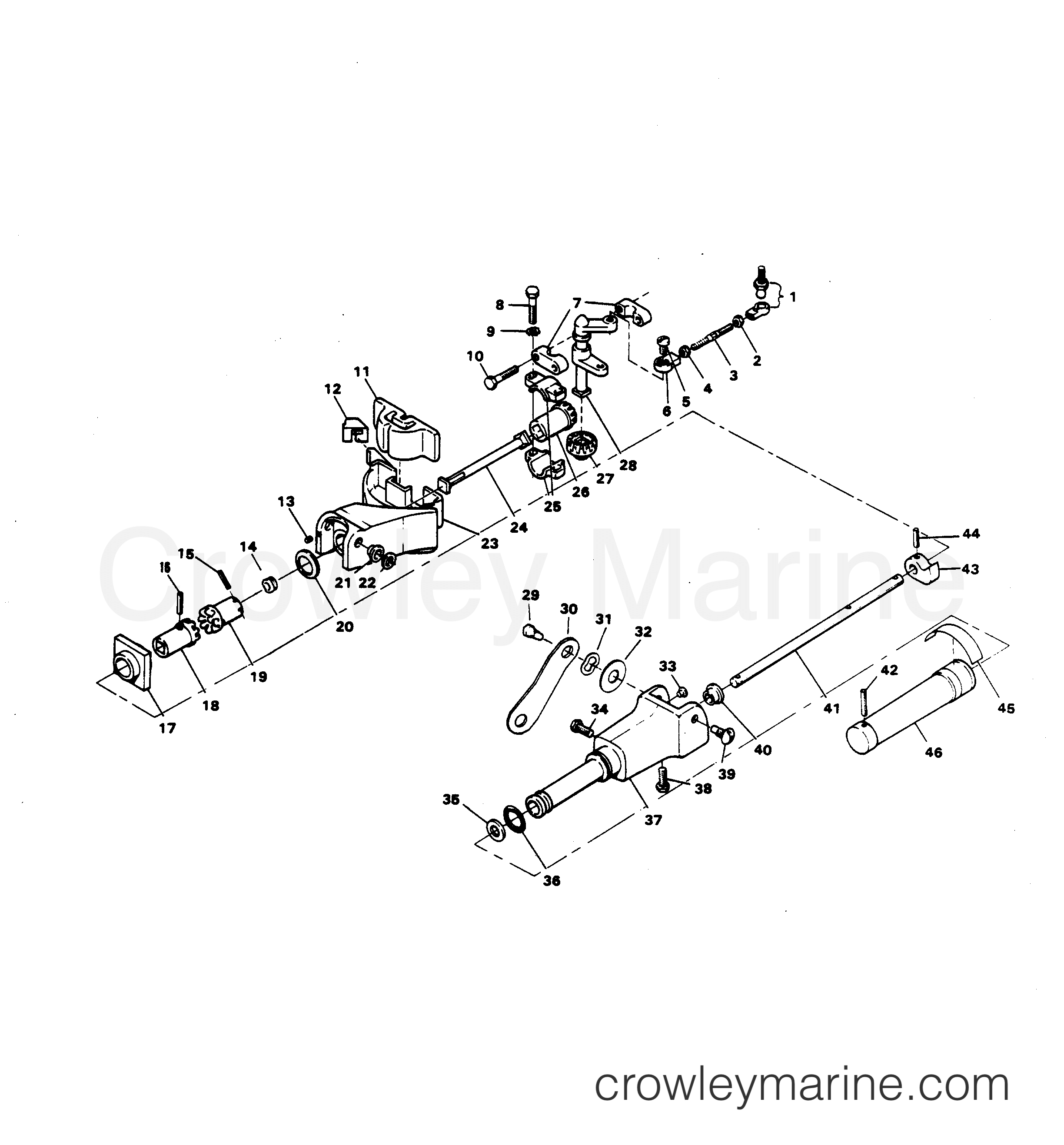 1982 Outboard 7.5 - 71B2C - STEERING ARM
