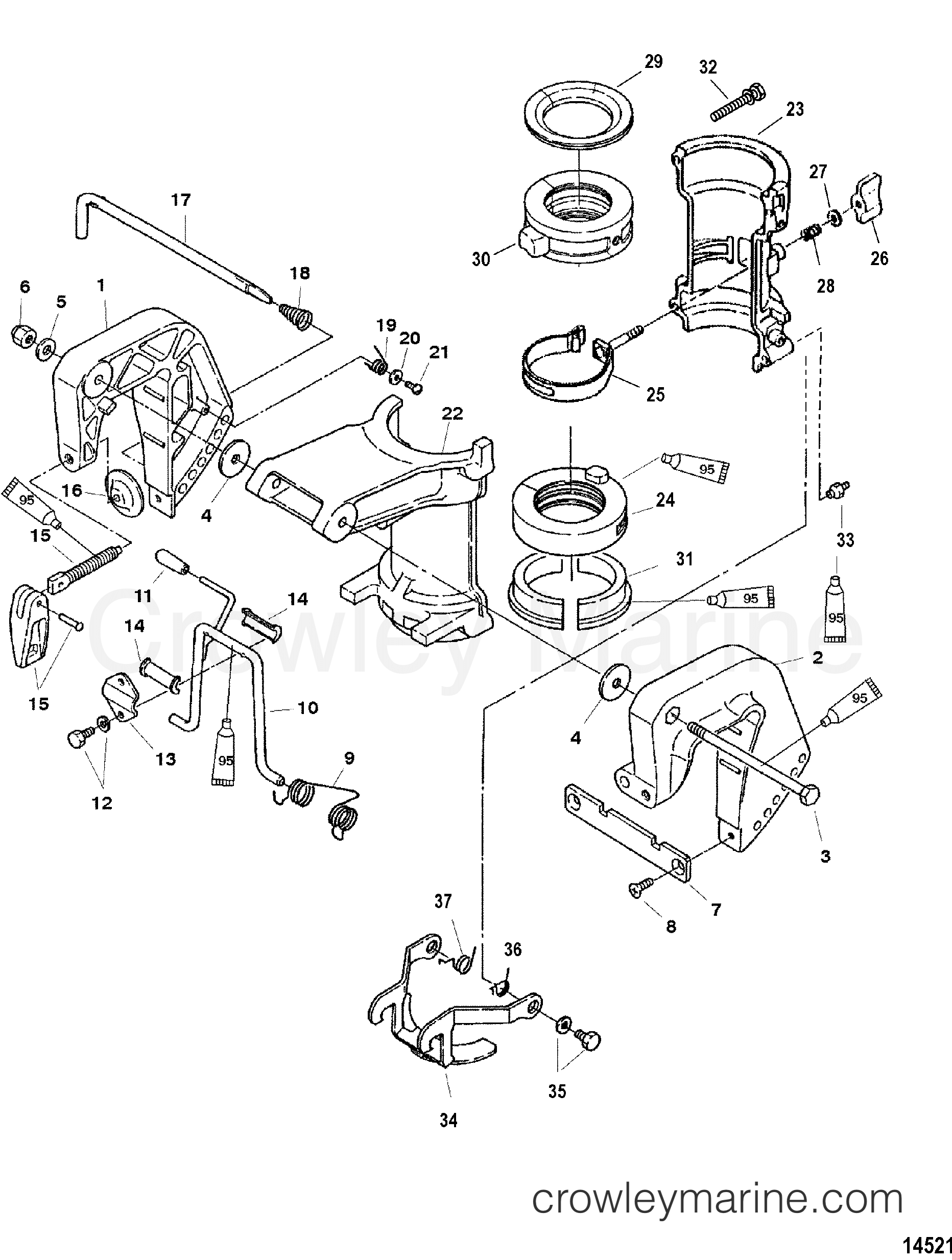 2006 Outboard 4 [ML 4] - 7F04211UA - CLAMP BRACKETS