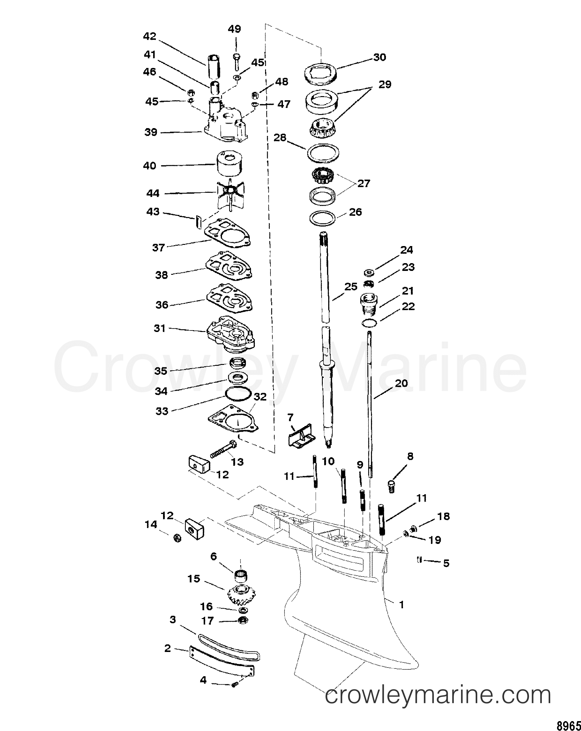 GEAR HOUSING(DRIVE) STANDARD/COUNTER ROTATIONSPORTMASTER 1994 Race