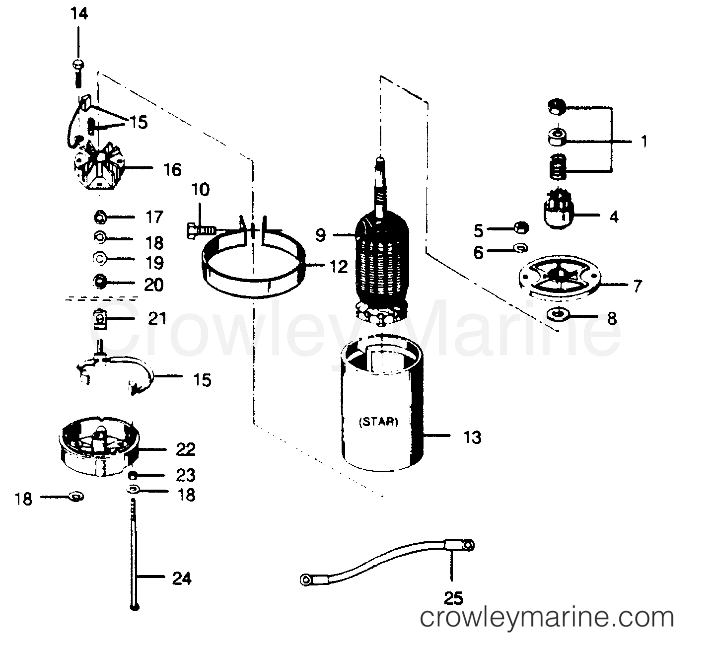 1990 Outboard 35 - 357F90A [Force] - ELECTRIC STARTER