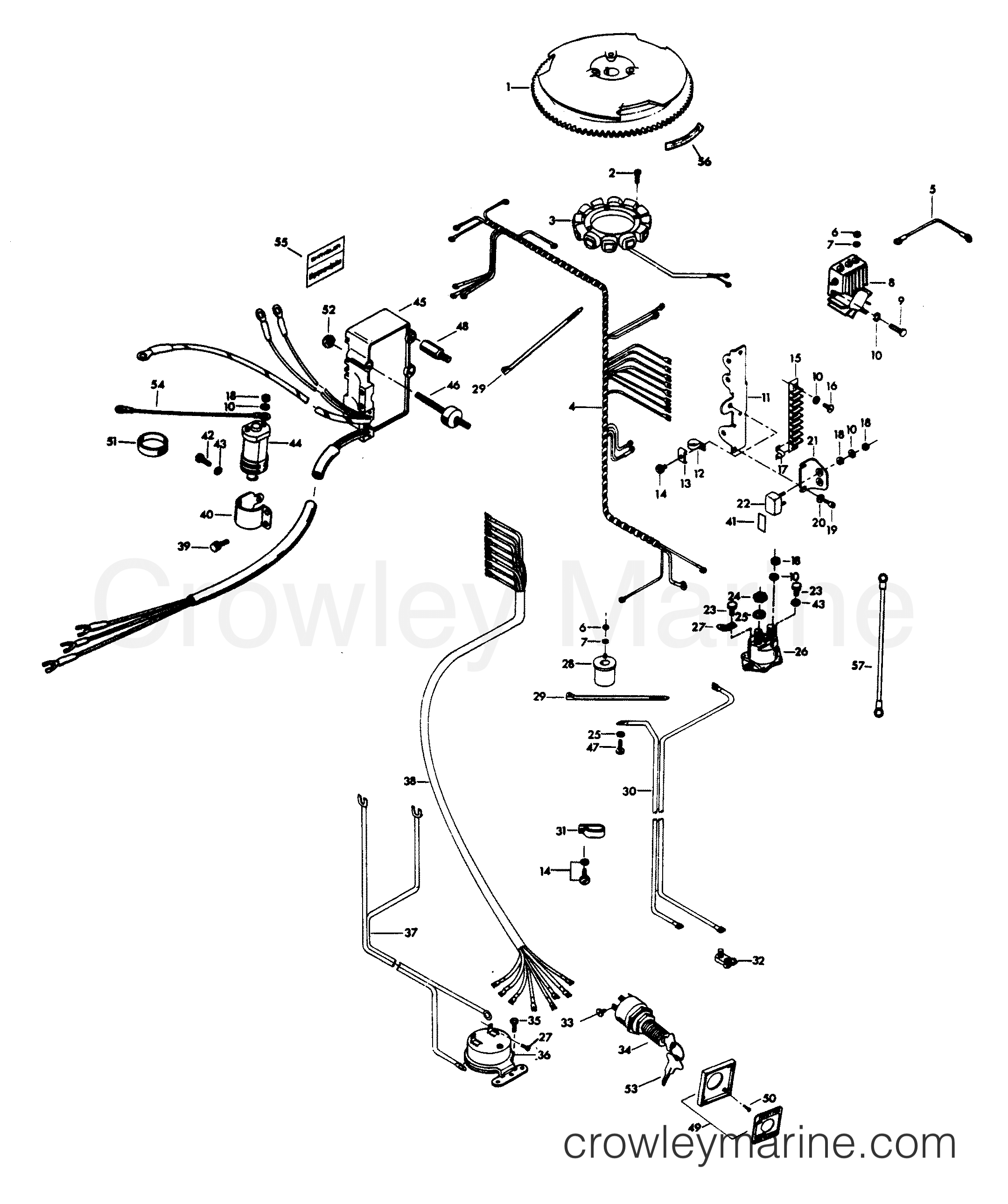 1980 Outboard 85 - H0858H80C - ELECTRICAL COMPONENTS