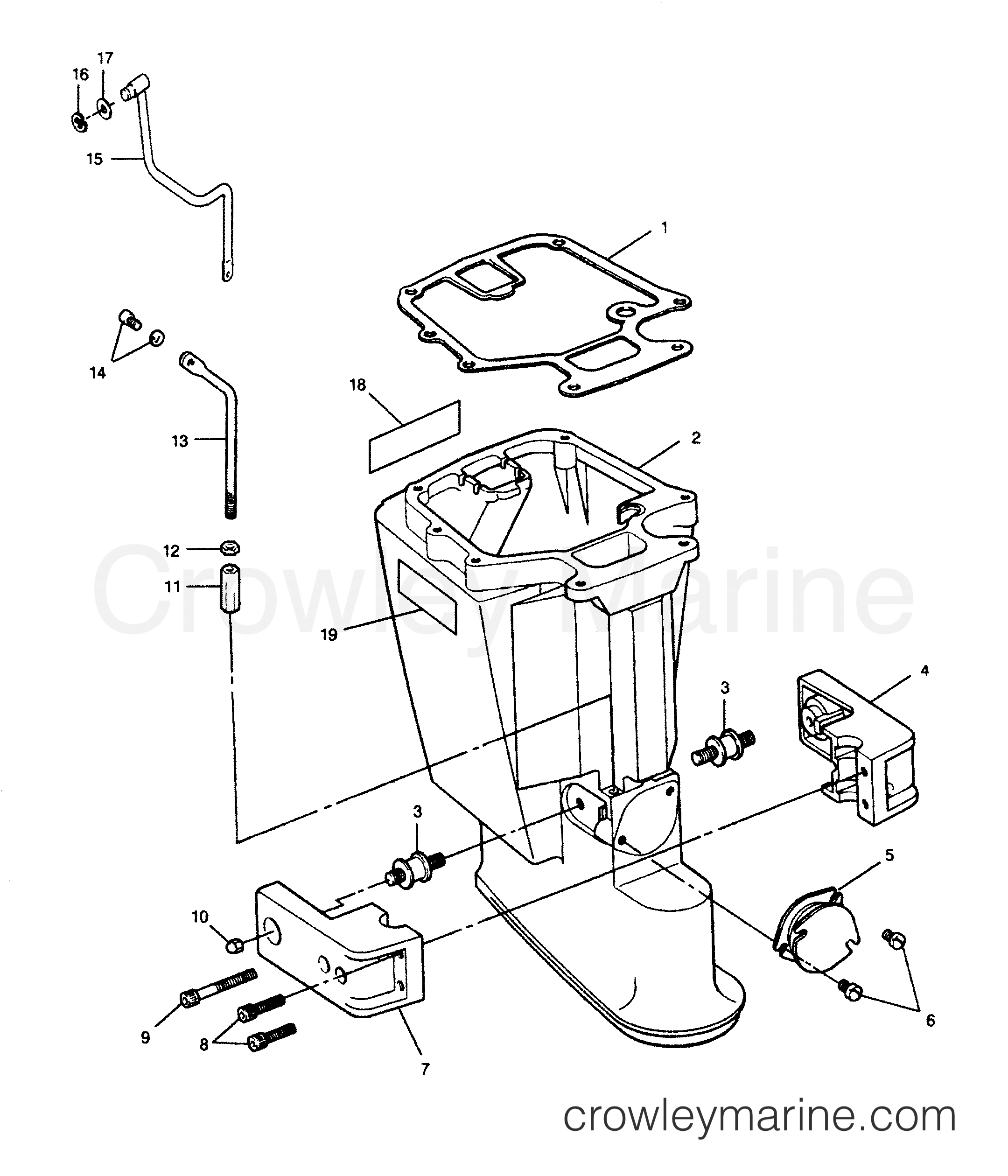 1991 Outboard 50 - 507A91A [Force] - MOTOR LEG