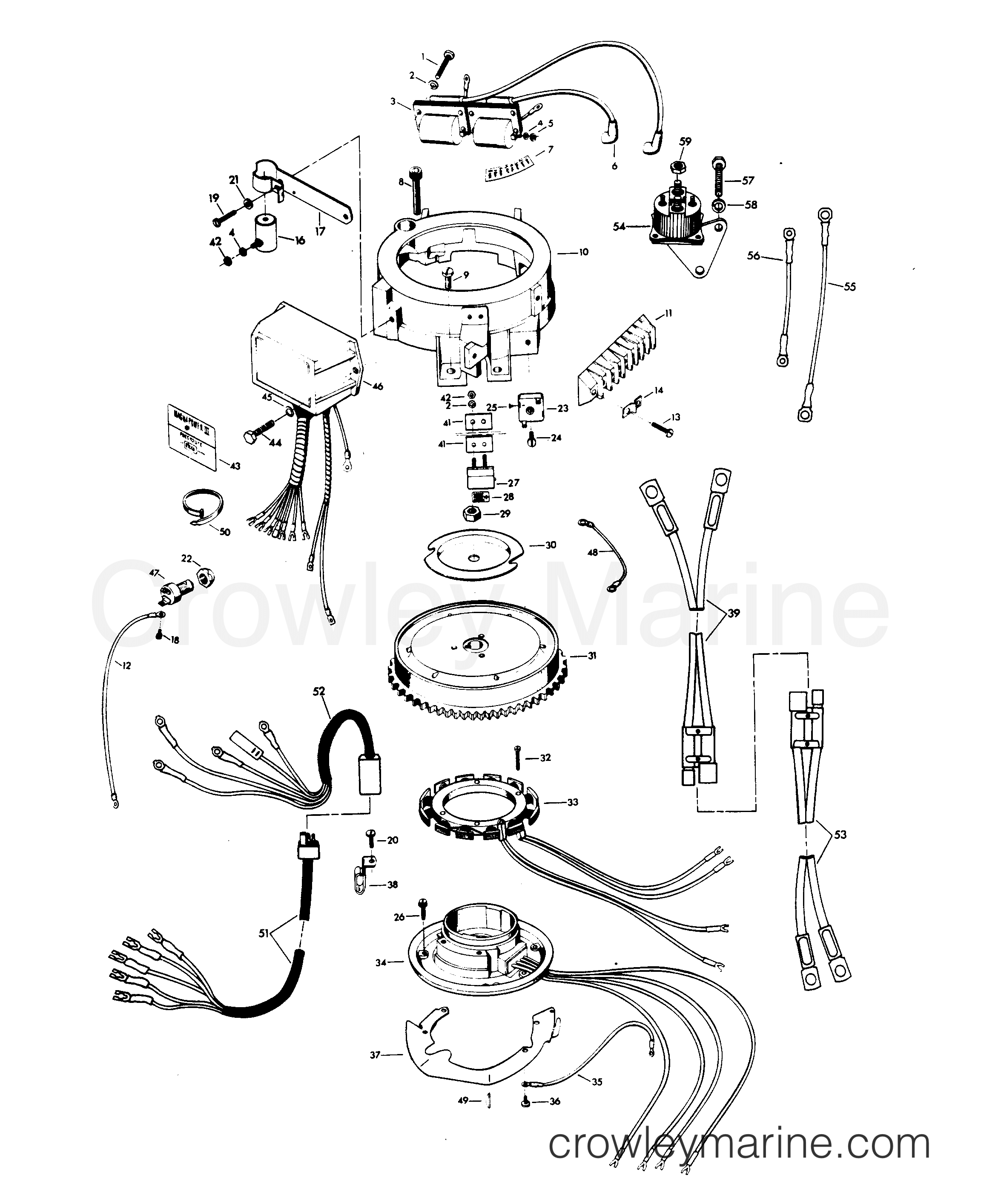 1980 Outboard 9.9 - 95B0F - ELECTRICAL COMPONENTS