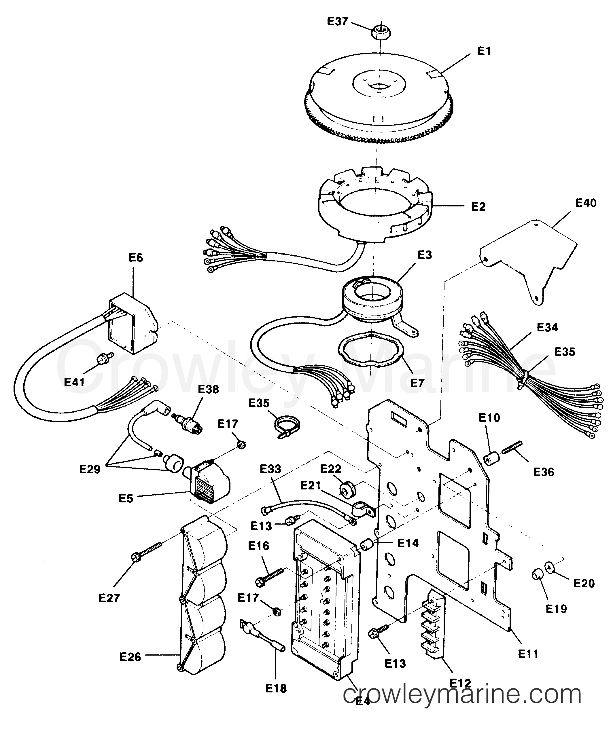1992 Outboard 120LD - 120LD92B [L-DRIVE] [Force] - IGNITION COMPONENTS