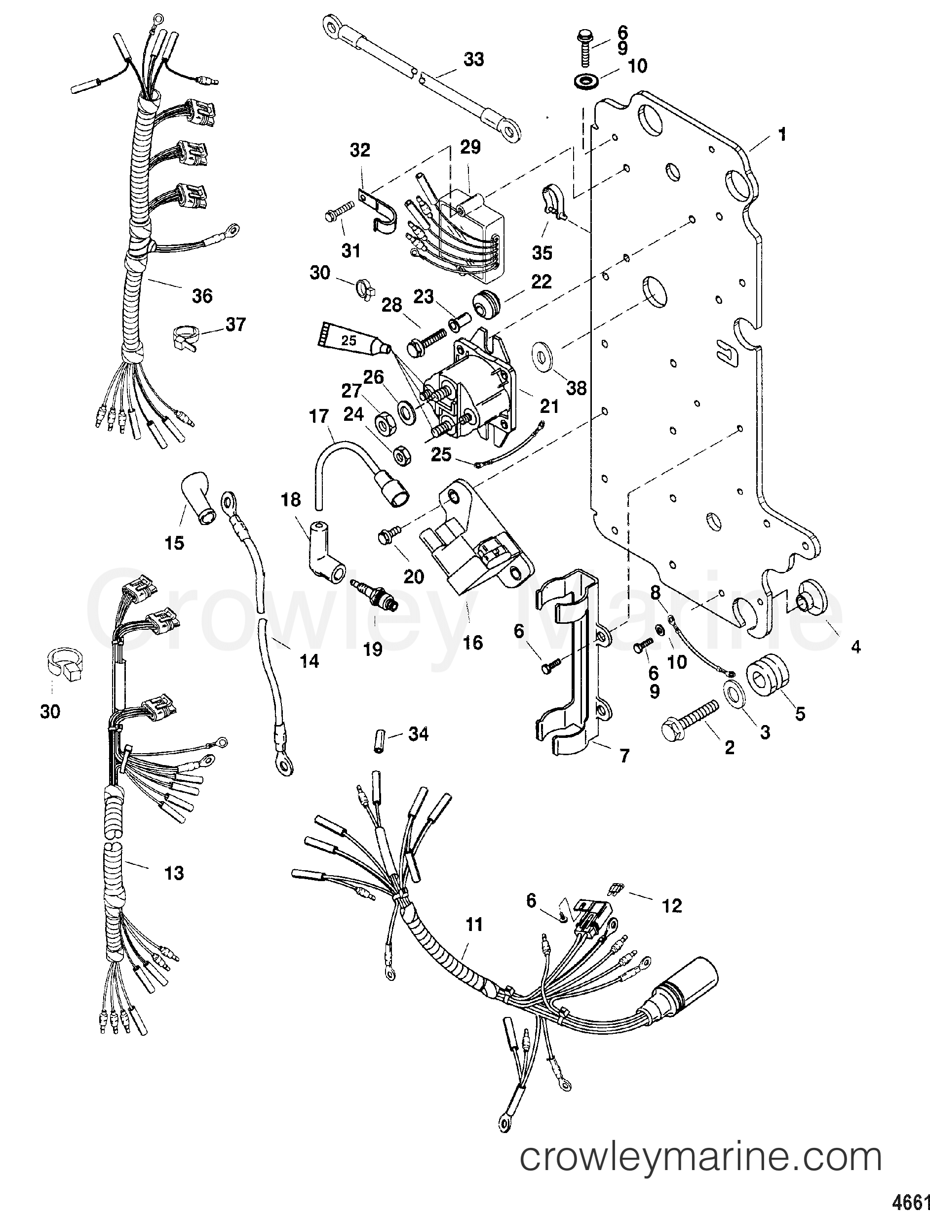 1999 Outboard 75 [ELH] - 7075317HD - ELECTRICAL COMPONENTS