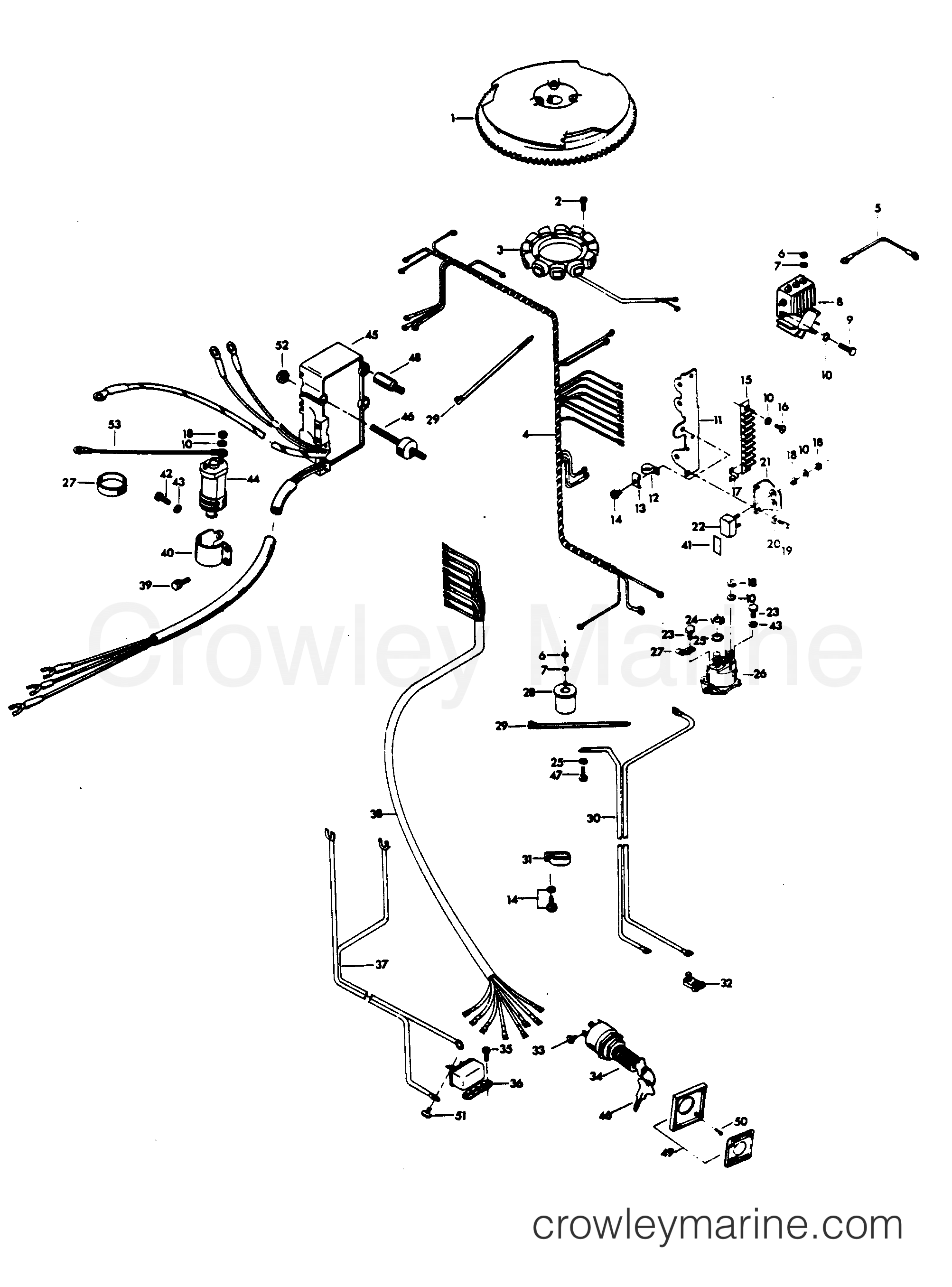 1978 Outboard 85 - H0857B78F - ELECTRICAL COMPONENTS