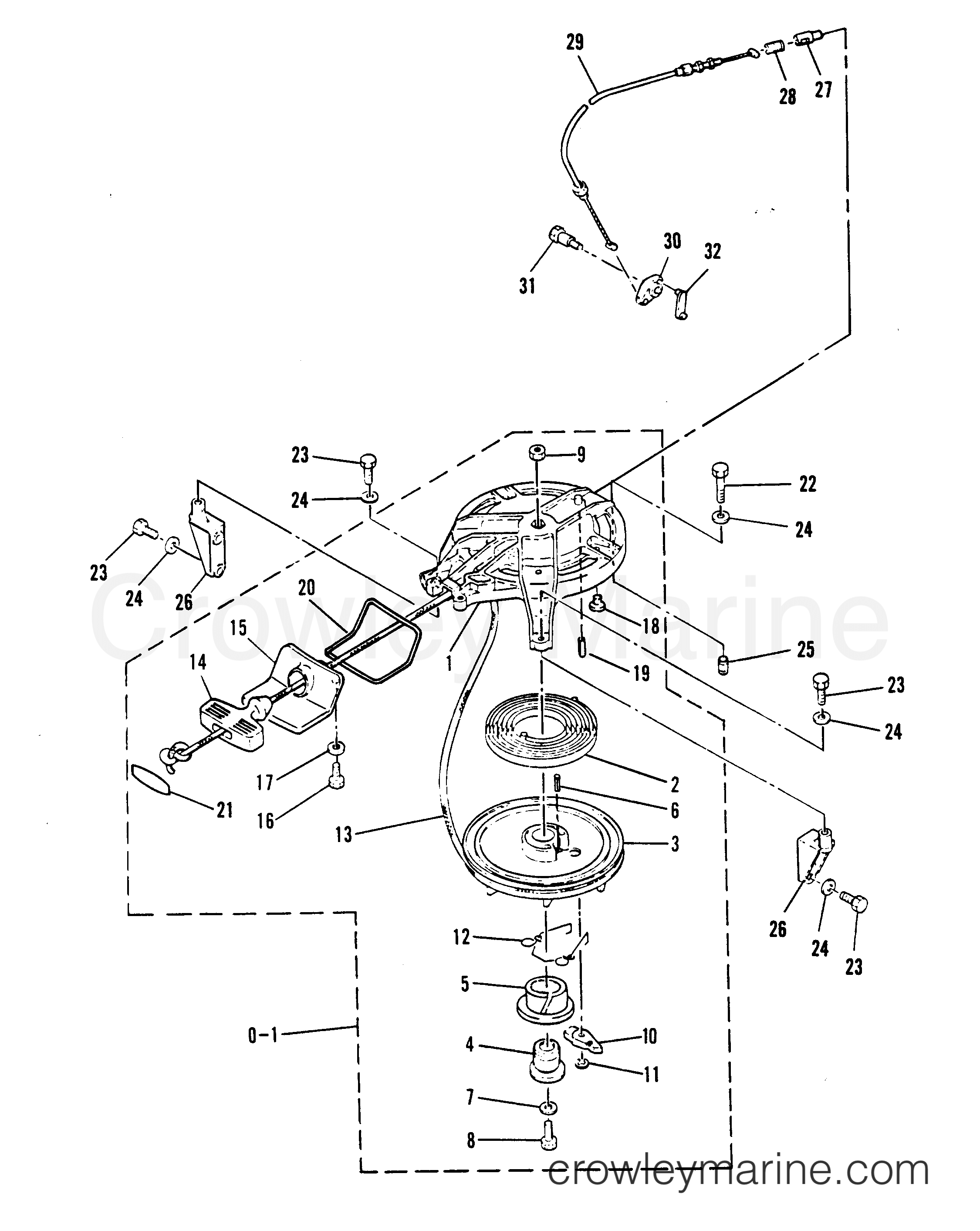1986 Outboard 9.9 [ML] - 7010226 - RECOIL STARTER
