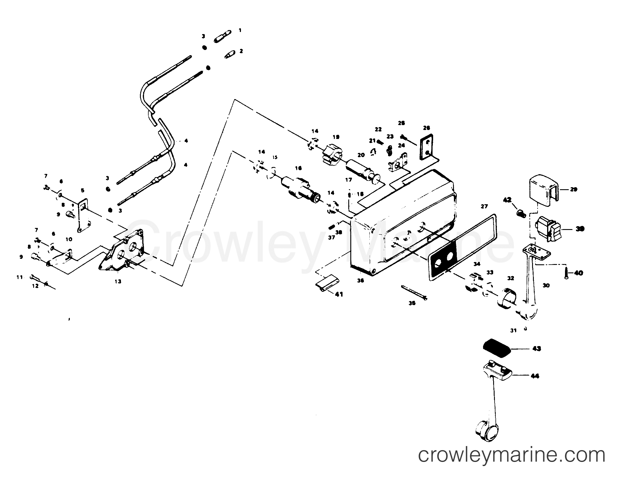1985 Outboard 125 - H1258V85A - REMOTE CONTROL