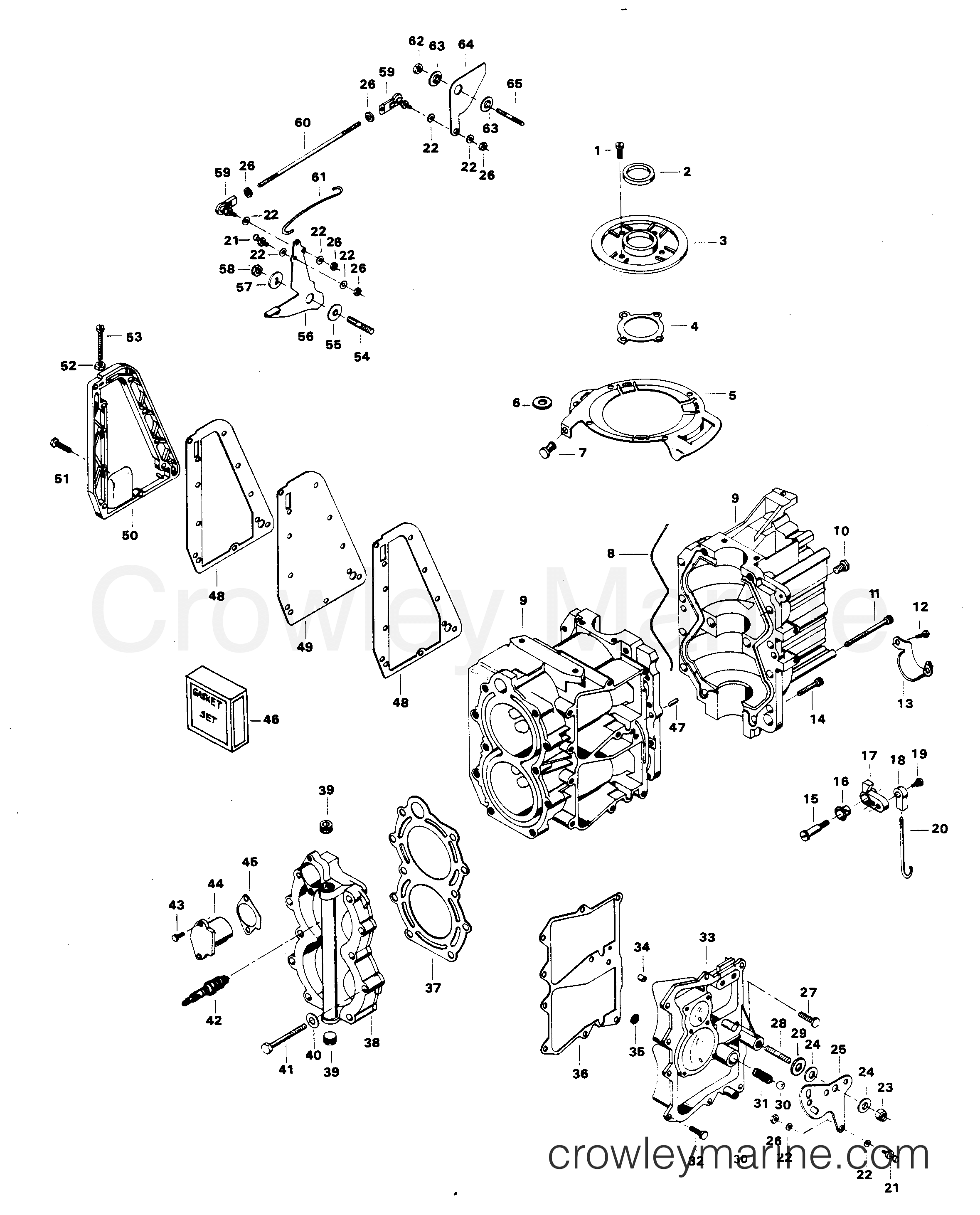1981 Outboard 30 - 307B1D - POWER HEAD