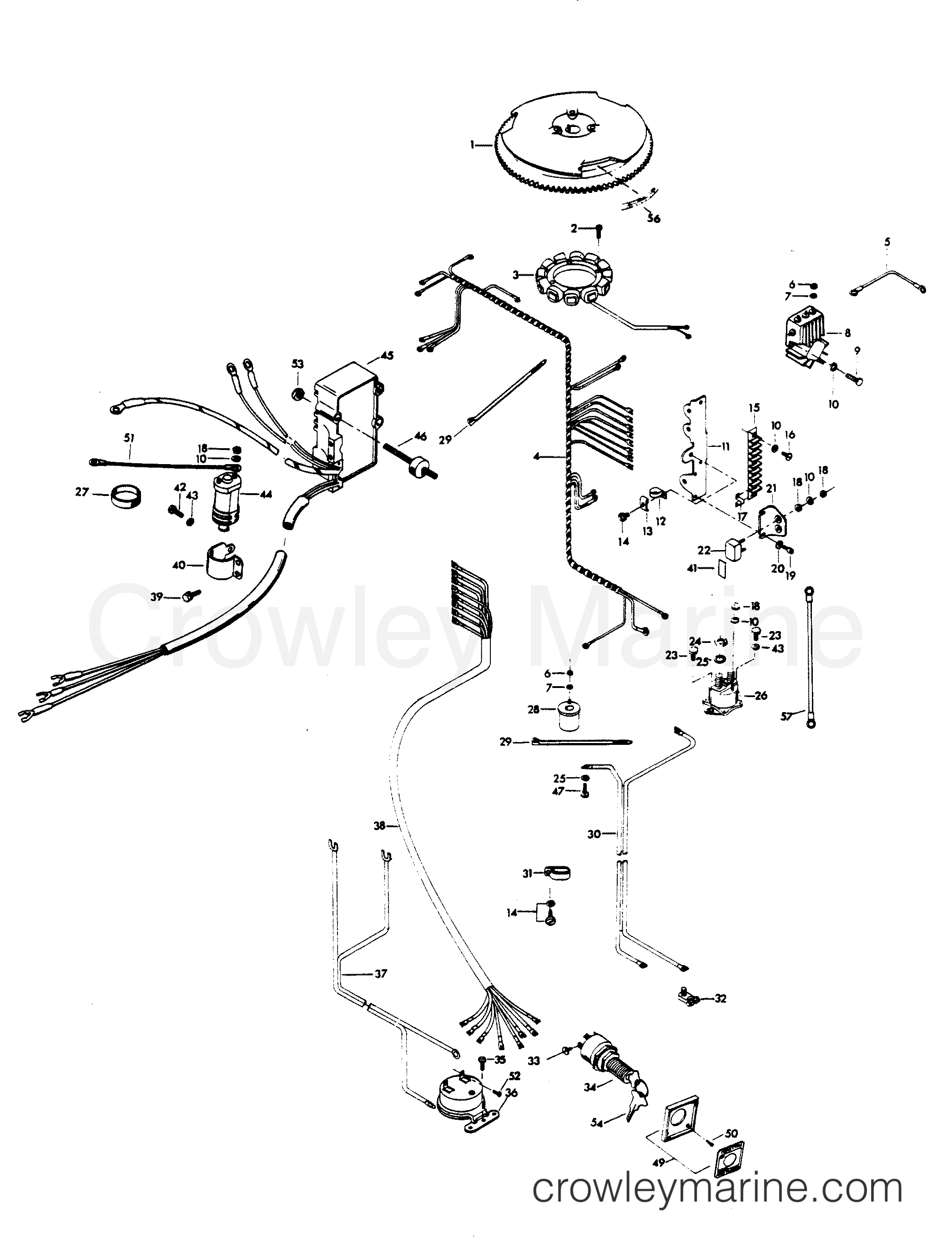 1981 Outboard 75 - 758H1C - ELECTRICAL COMPONENTS