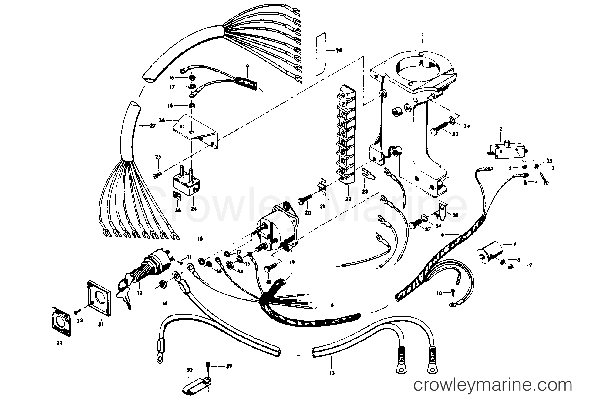 1976 Outboard 35 - 356BK - ELECTRICAL COMPONENTS