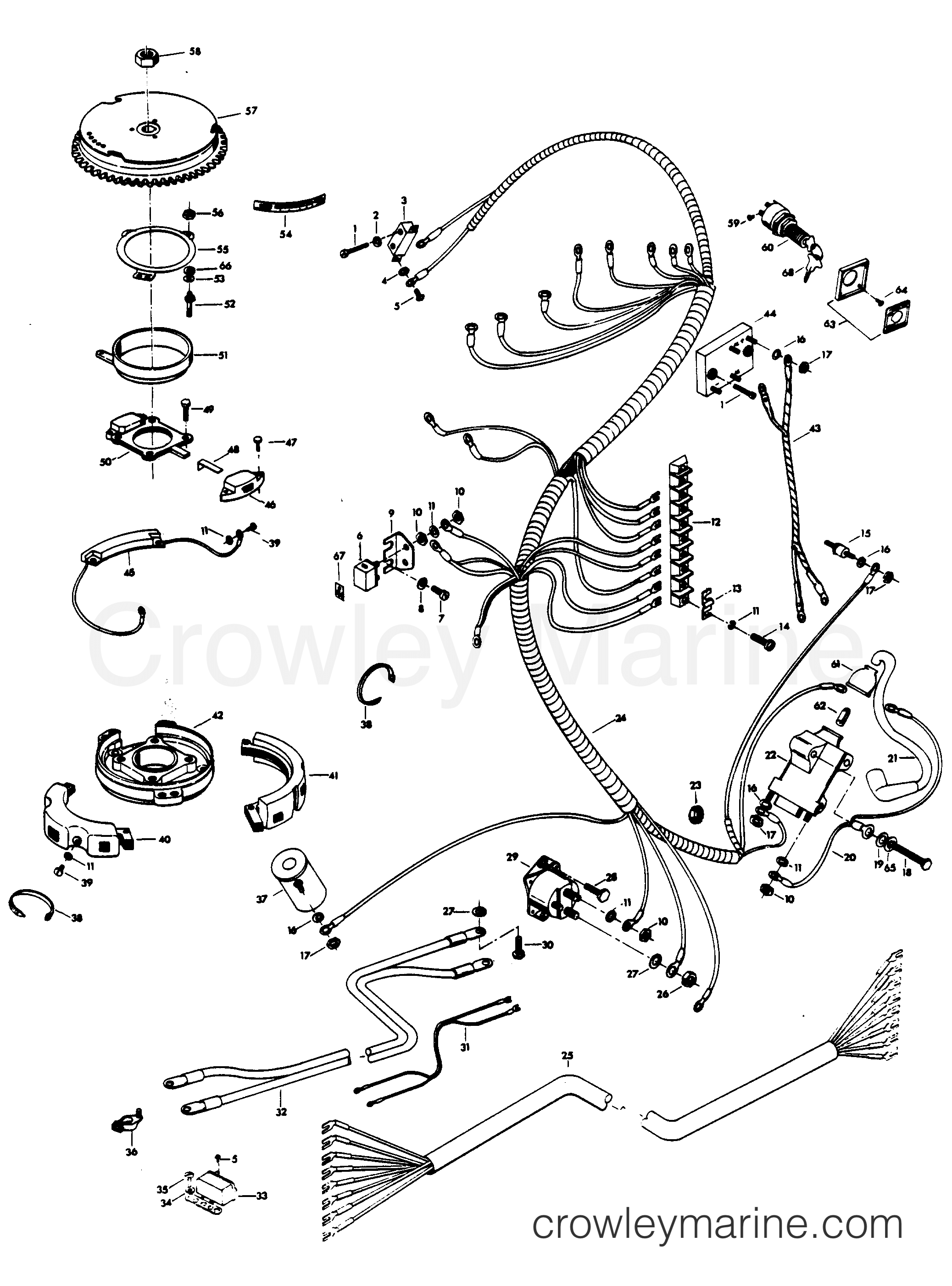 1978 Outboard 65 - H0659B78B - ELECTRICAL COMPONENTS
