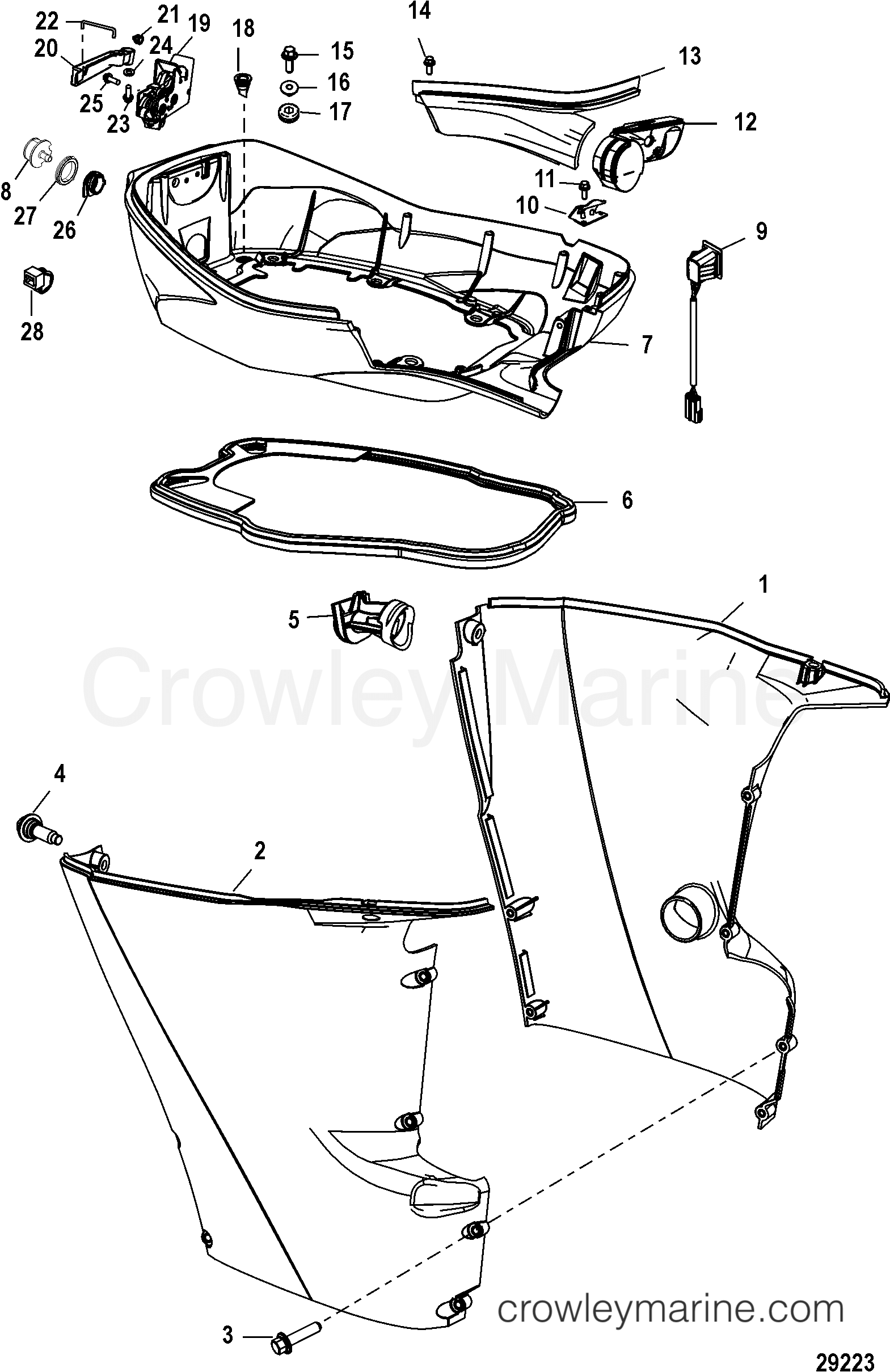 2006 Outboard 50EFI [ELPT 4] - 7E51412ZB - BOTTOM COWL
