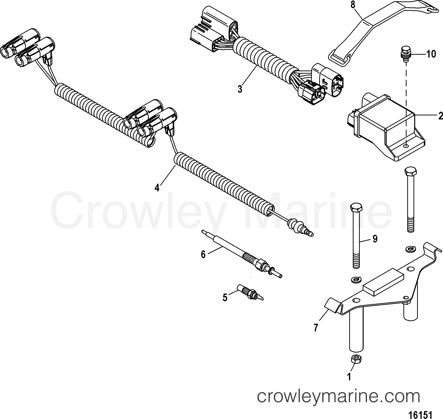 1998 Inboard Engine 1.7L [MS 120] - 30170001D - GLOW PLUG SYSTEM
