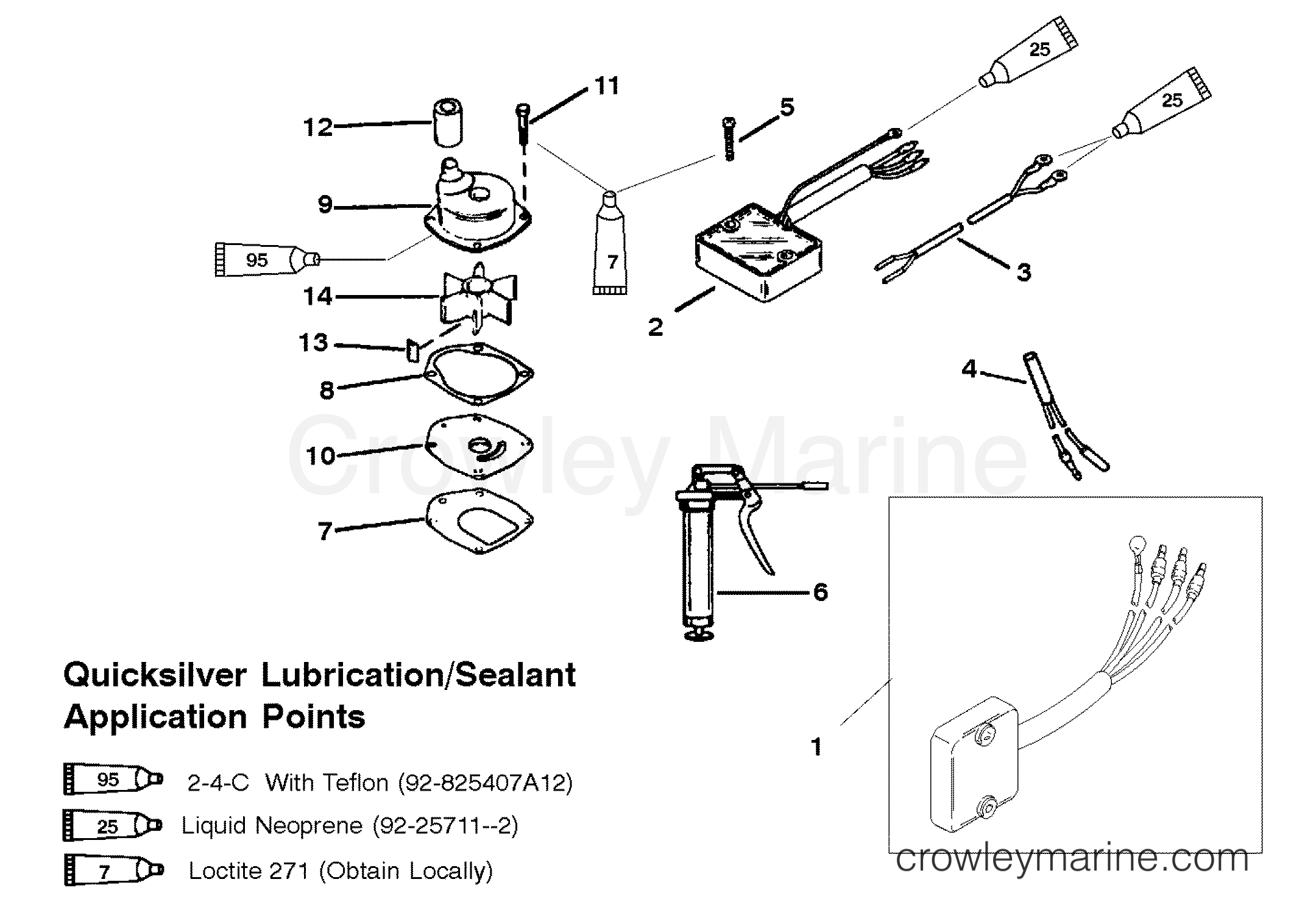 1998 Outboard 75 [ELH] - 7075357GD - JET PUMP COMPONENTS