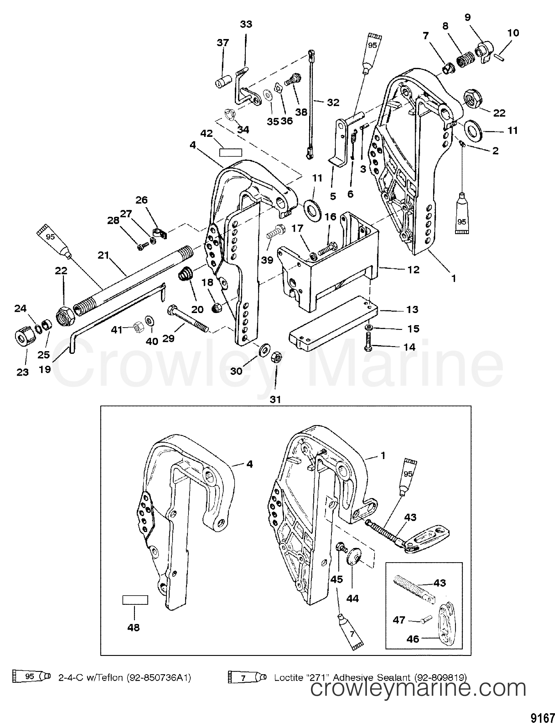 1999 Outboard 30 [M 4] - 7F30203HD - TRANSOM BRACKET