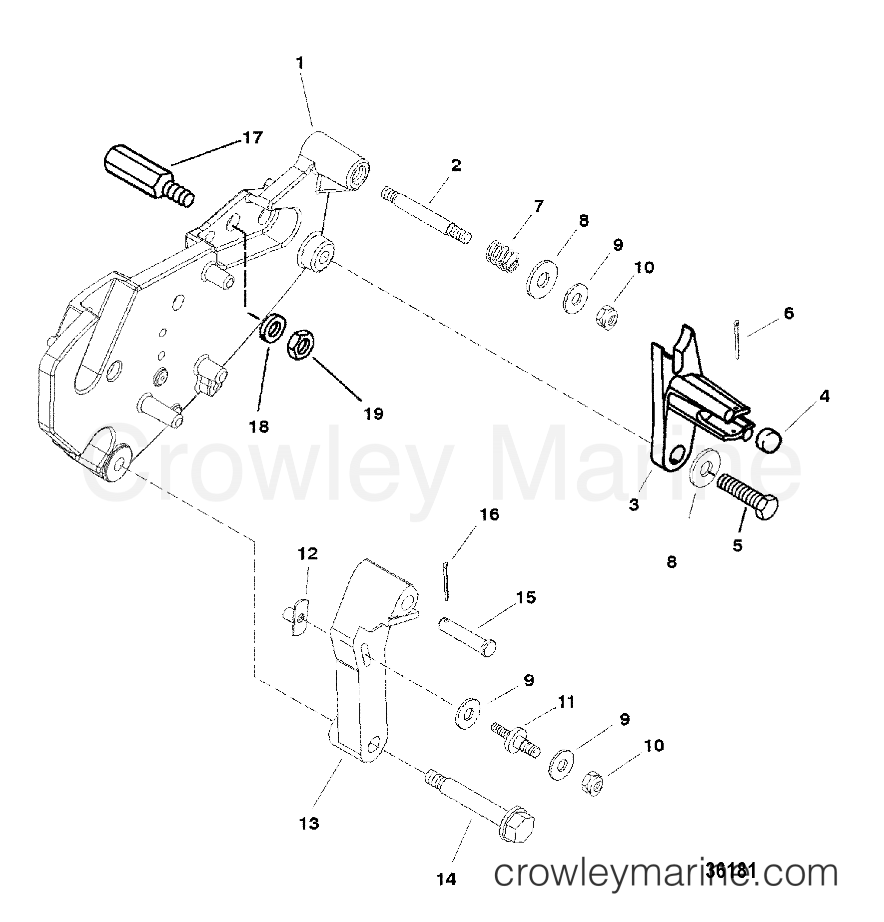 1997 Stern Drive 636D [BRAVO] - 436B113KD - SHIFT BRACKET