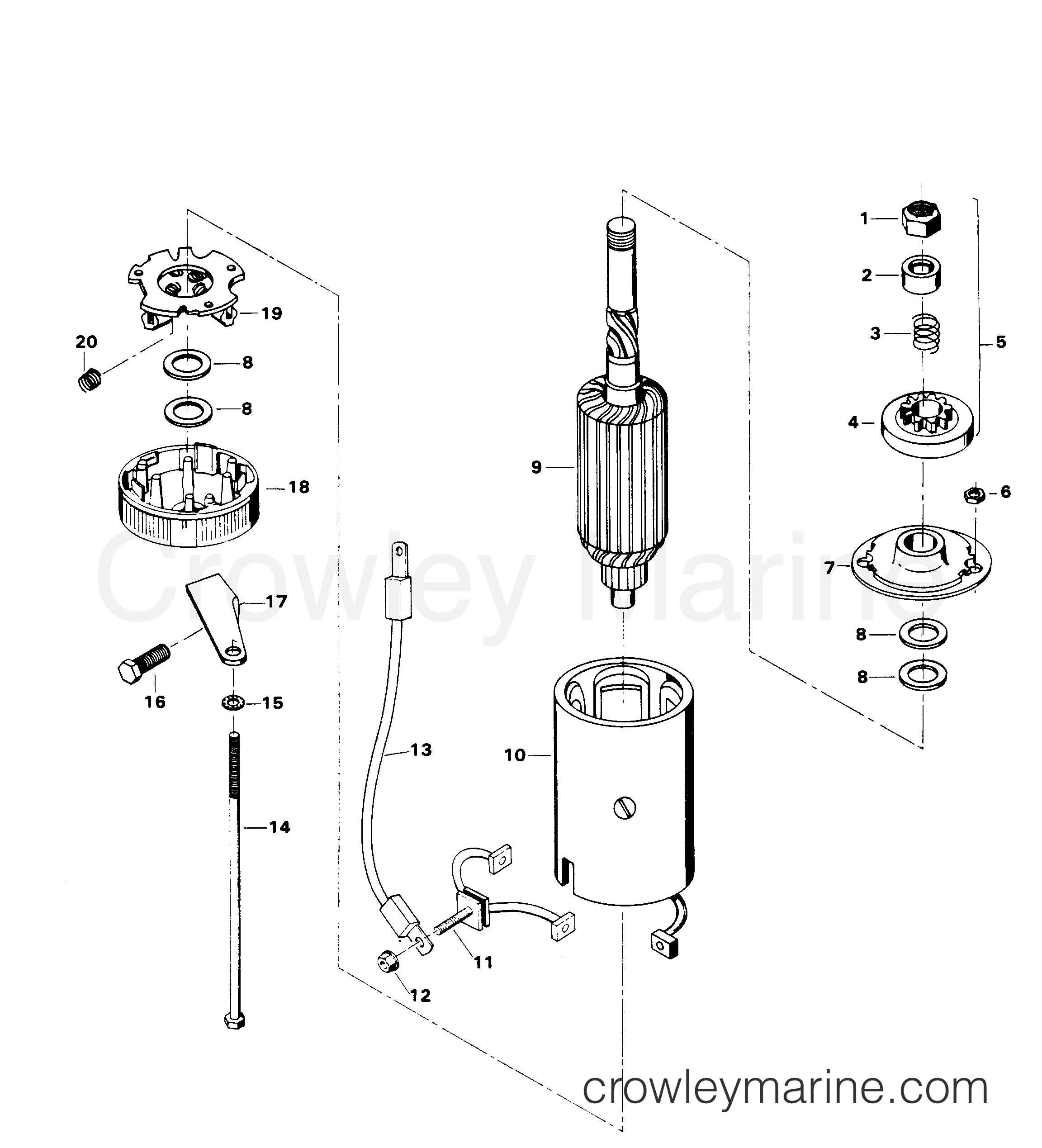 1983 Outboard 85 - 856X3L [Force] - STARTER