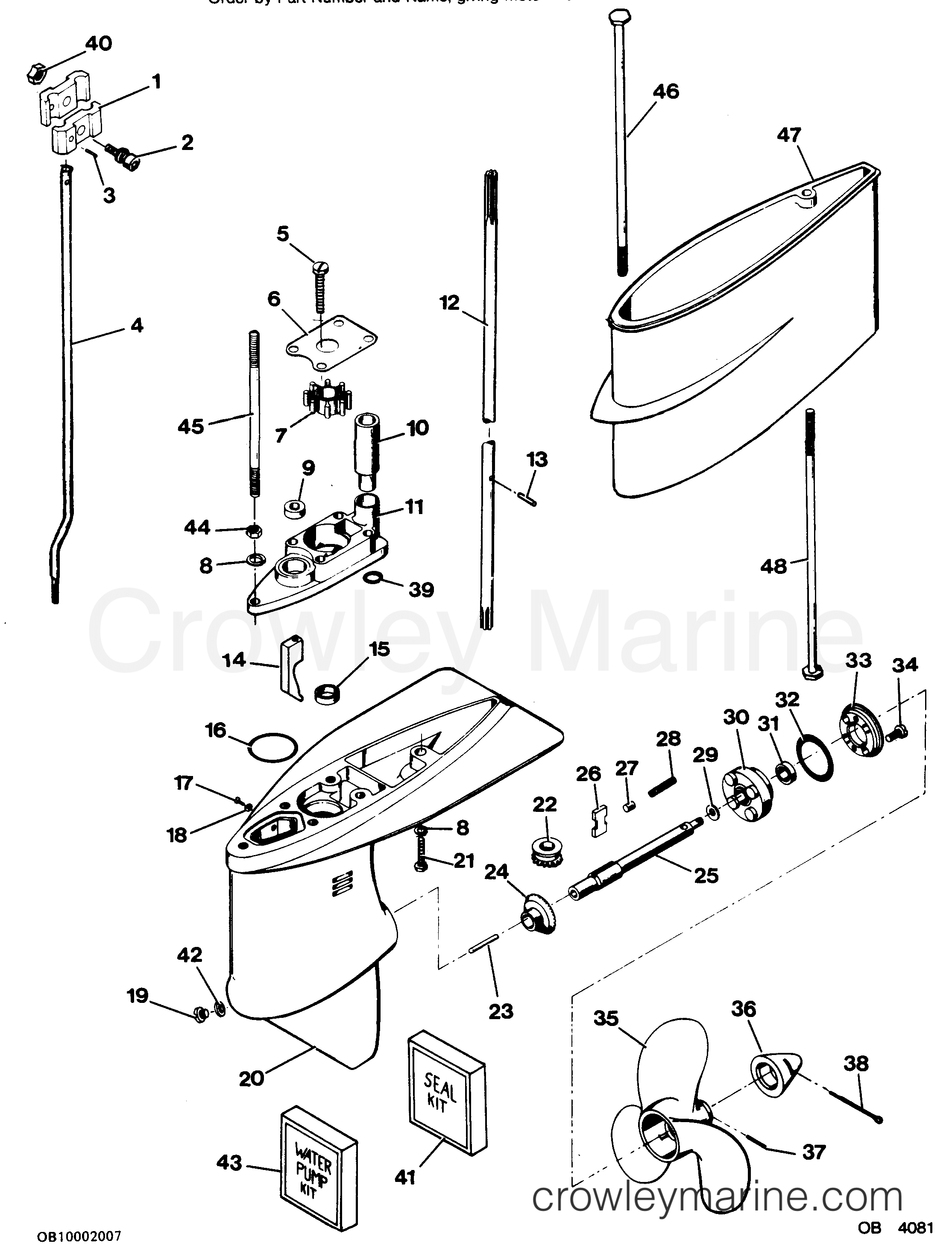 1985 Outboard 4 - 43FC5A [Force] - GEAR HOUSING