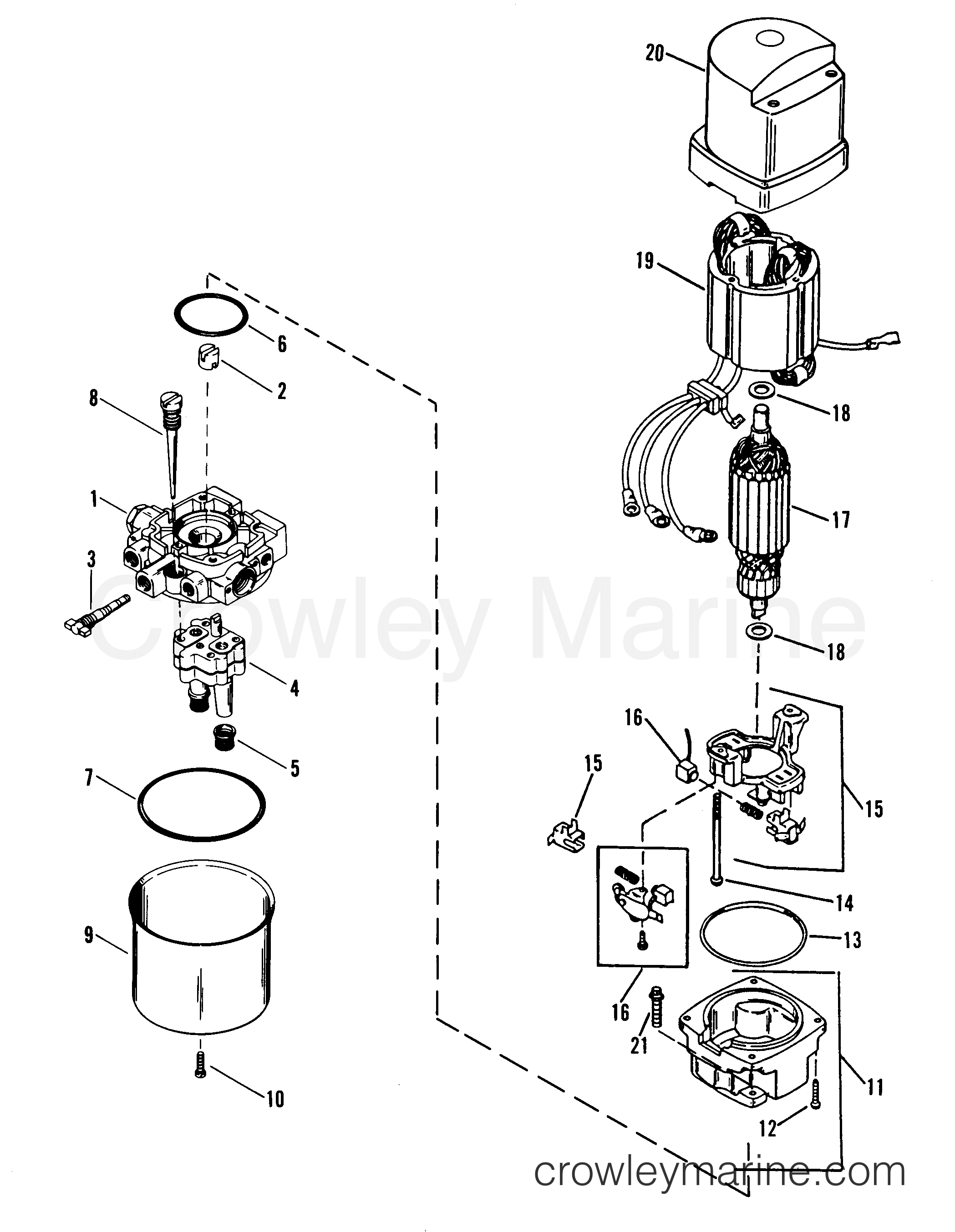 1990 Outboard 250 [XXL] - 7250432SD - HYDRAULIC PUMP