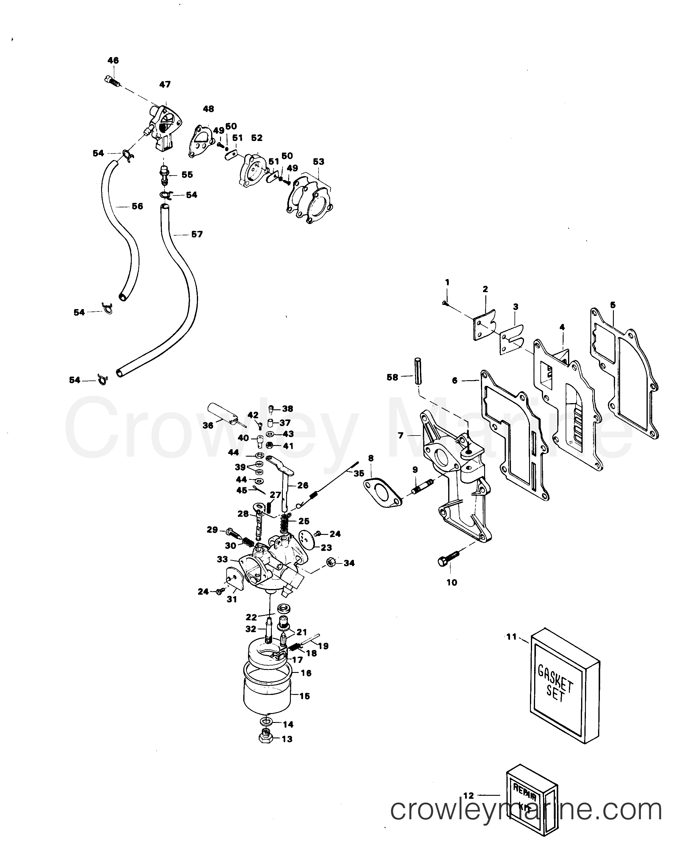 1982 Outboard 9.9 - 98B2C - FUEL SYSTEM