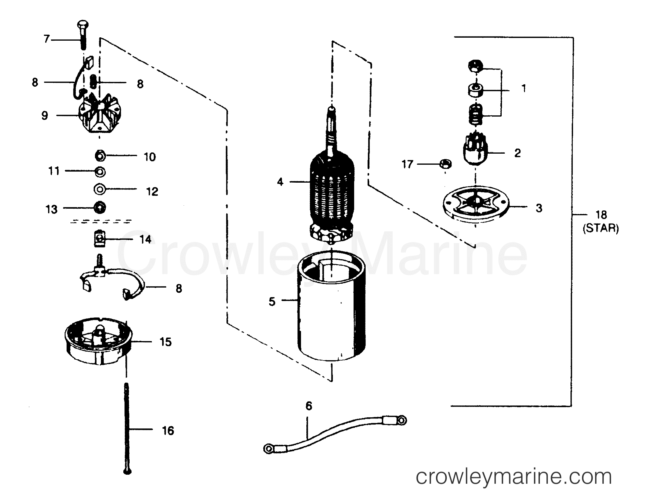 1992 Outboard 50 - 507E92A [Force] - ELECTRIC STARTER