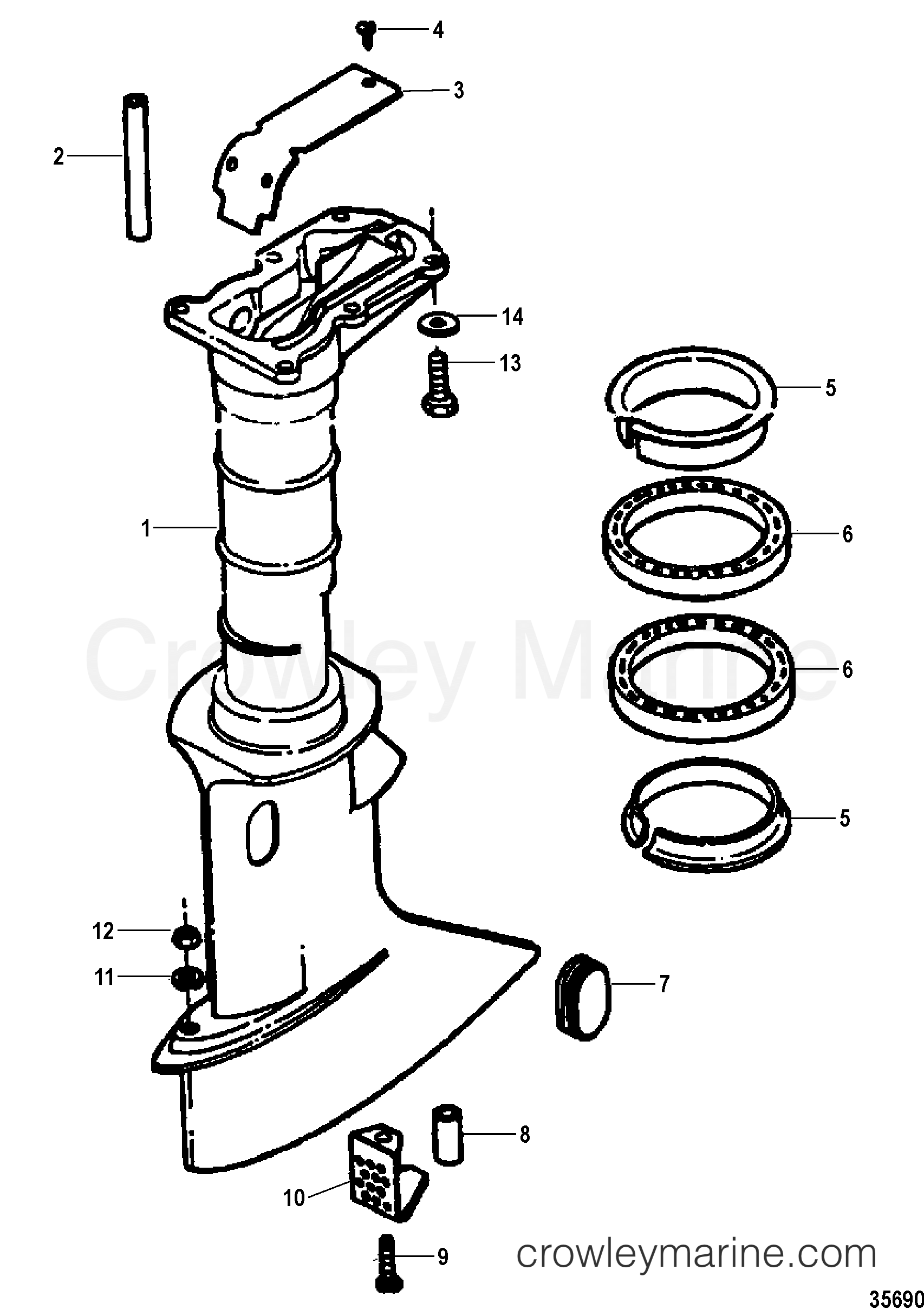 1999 Outboard 5 - H005201VS [M] - DRIVESHAFT HOUSING