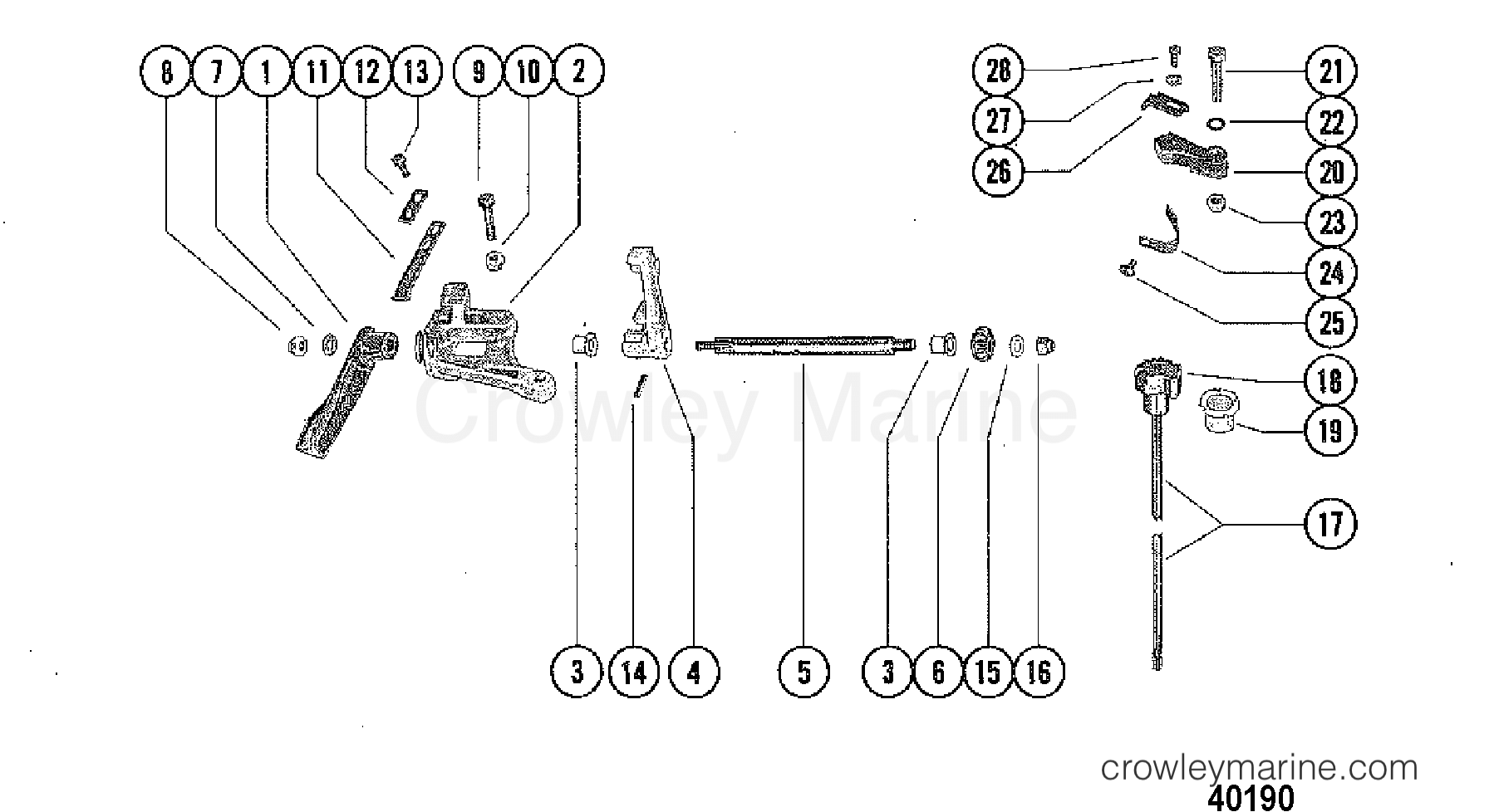 Serial Range Outboard 200, 20 - 7098523 & Up [CAN] - SHIFT CONTROL LINKAGE