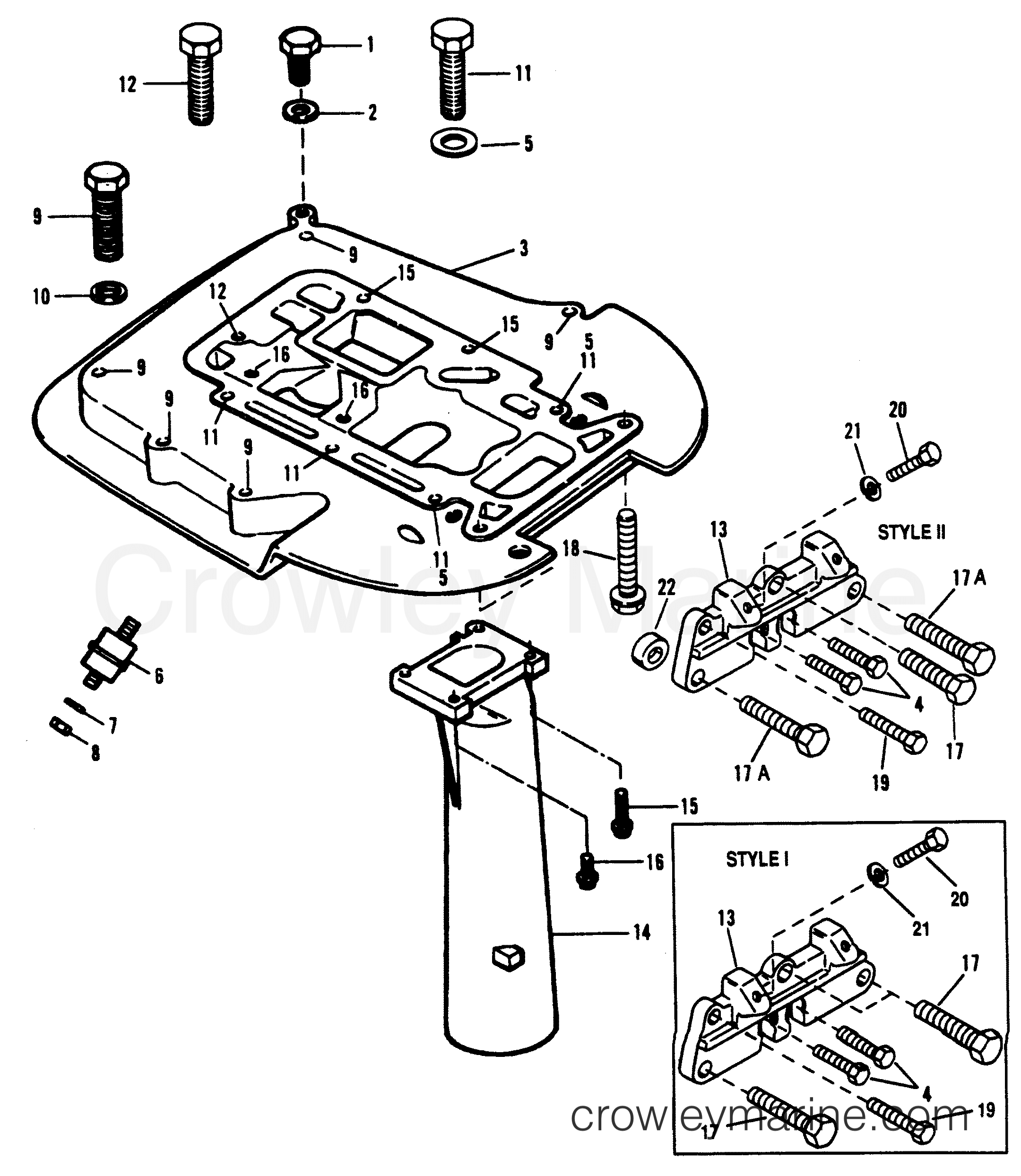 Serial Range Outboard 40 [1992-1994] - 1992-C [Force] - SPACER PLATE
