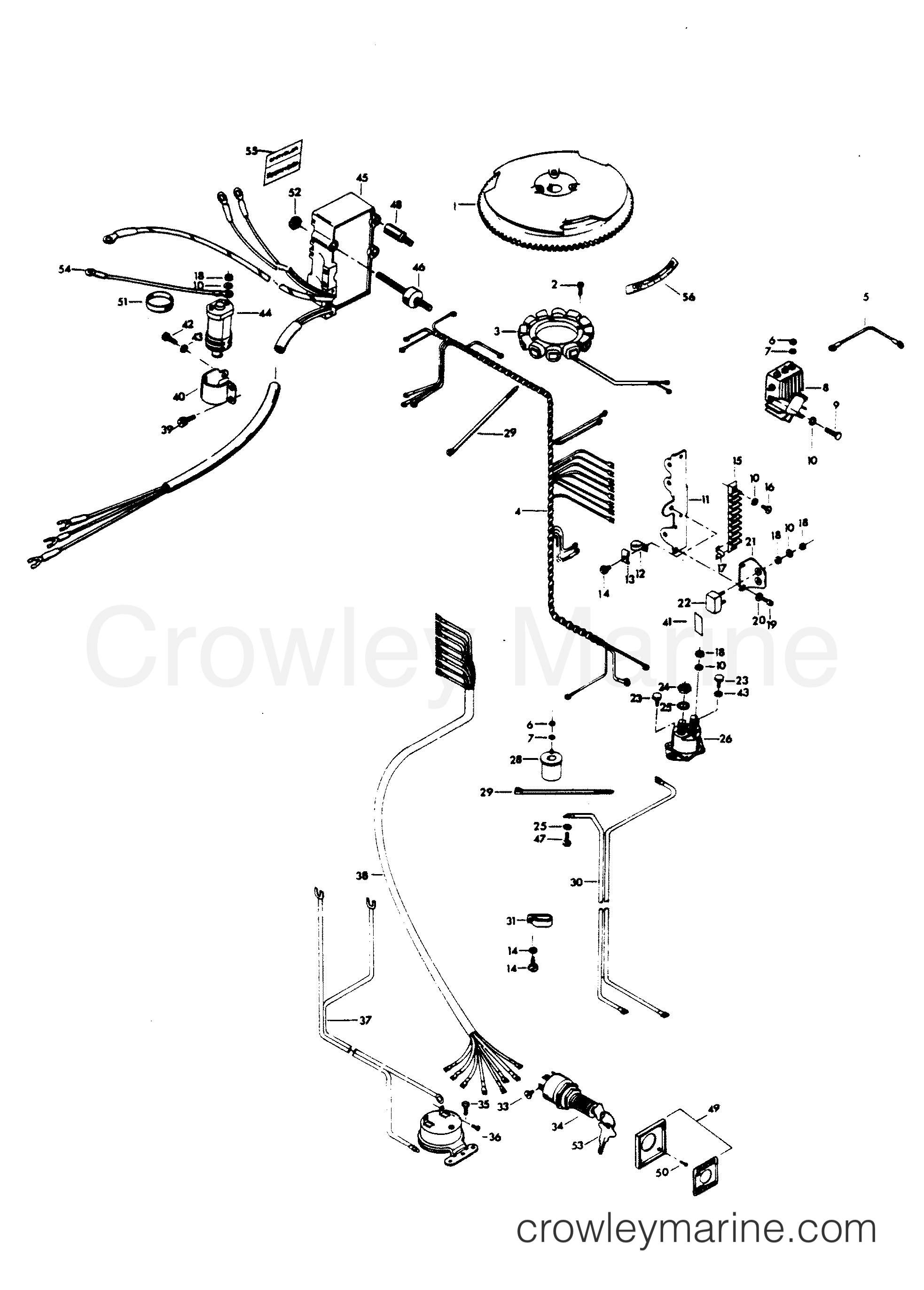 1979 Outboard 100 - H1000H79A - ELECTRICAL COMPONENTS