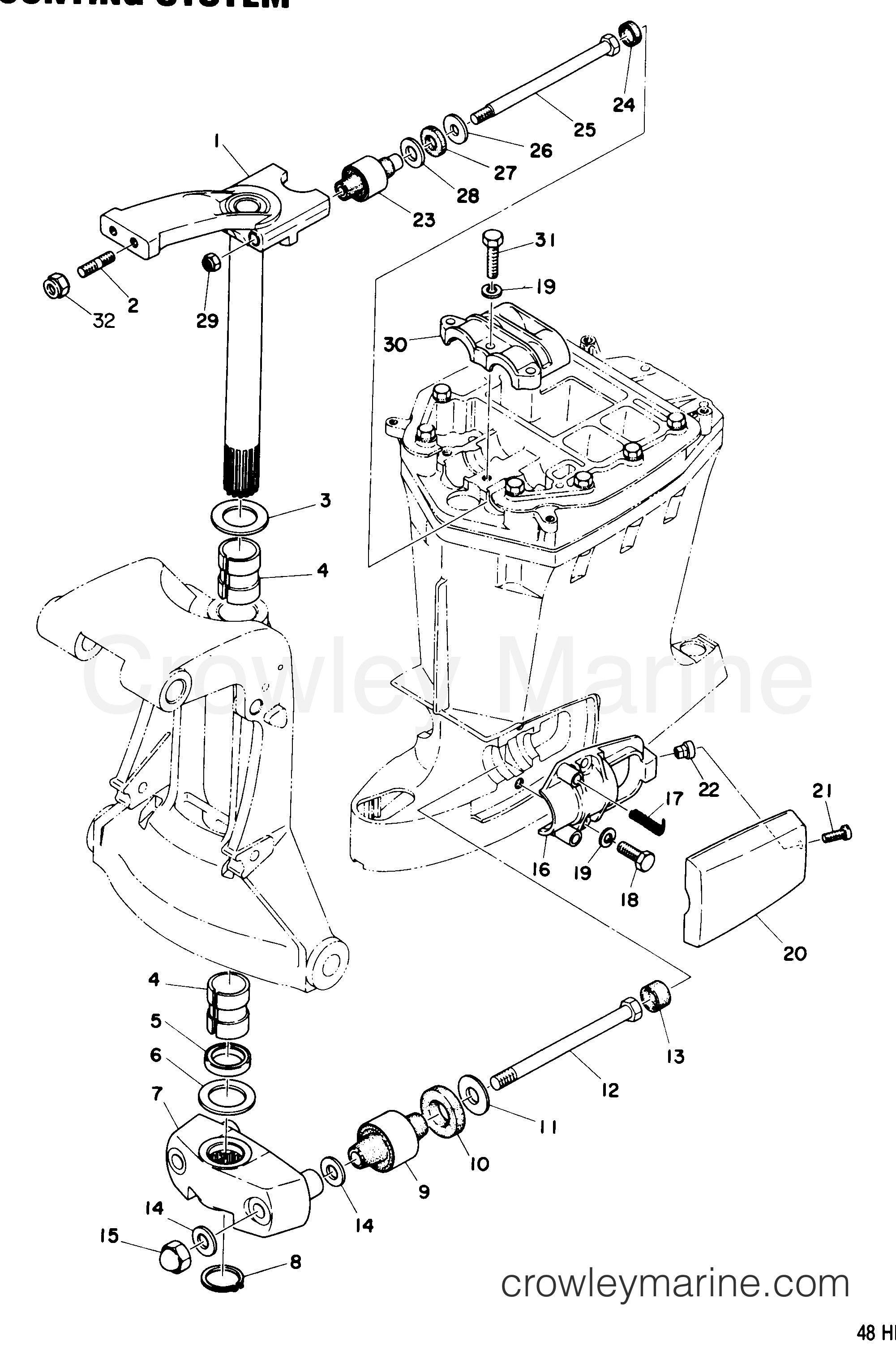1977 Outboard 48 [M] - 7048207 - MOUNTING SYSTEM