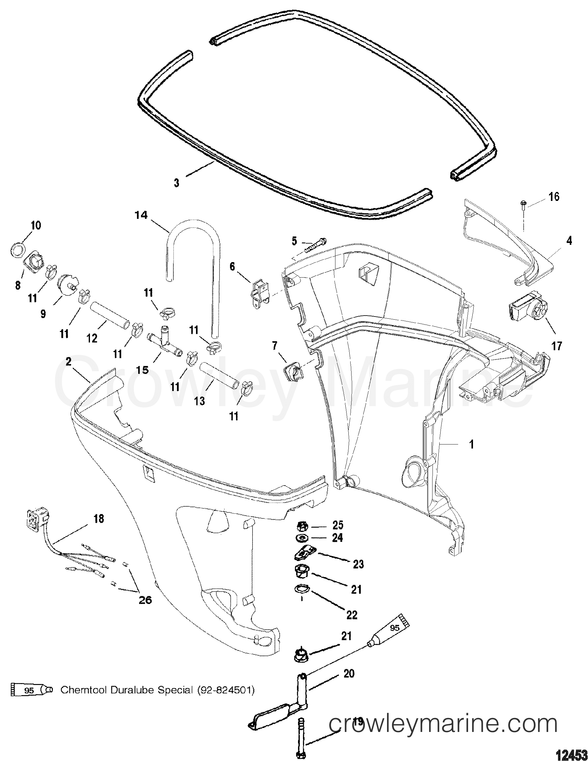 2002 Outboard 115EFI [EXLPT SW 4] - 7115F23LY - BOTTOM COWL