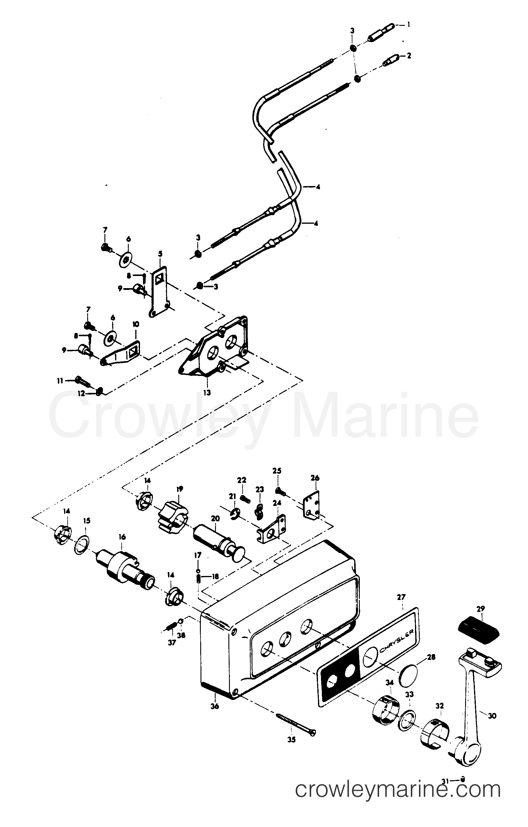 1980 Outboard 55 - H0559B80M - REMOTE CONTROL