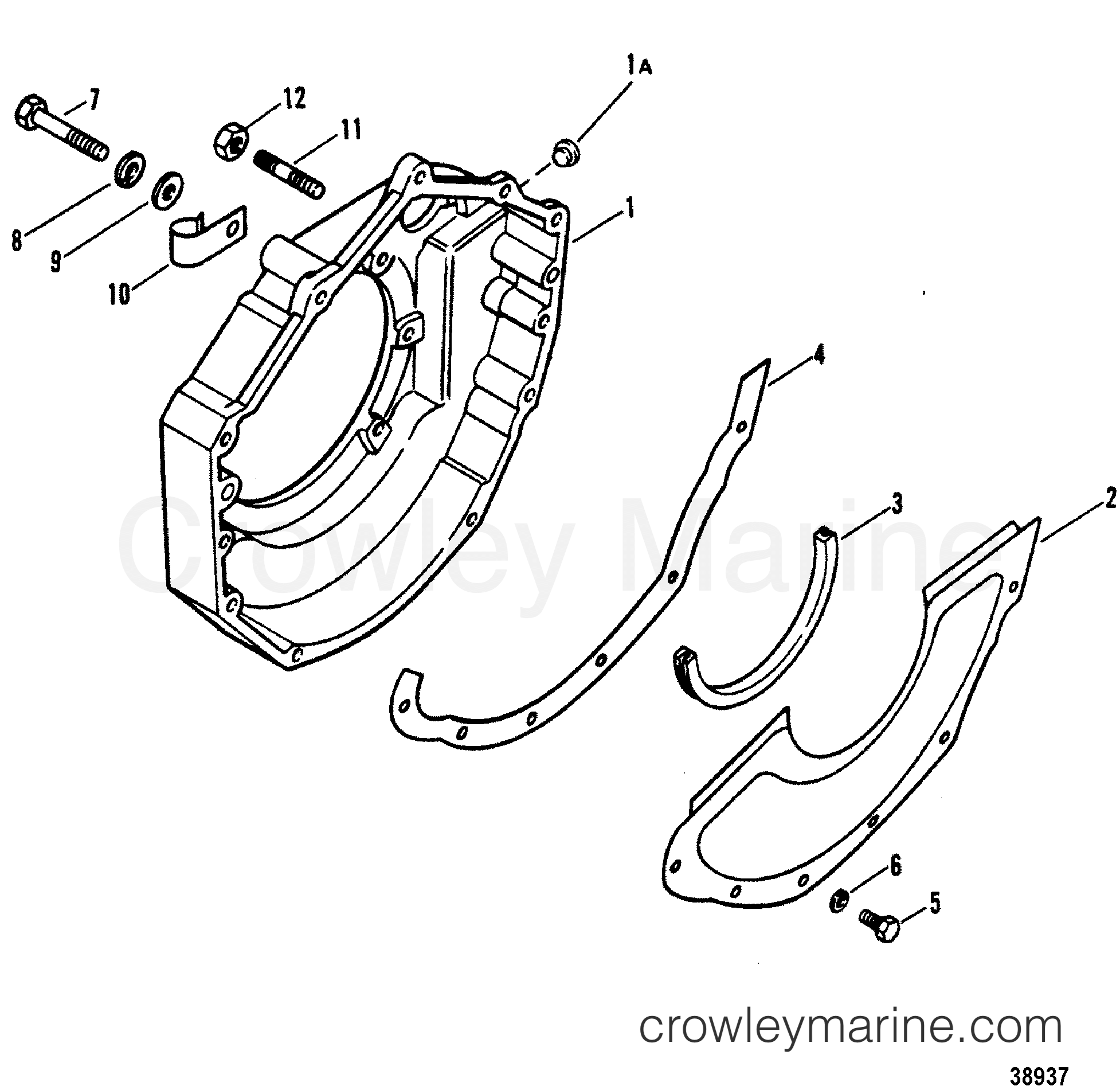 1981 Inboard Engine 340 - 3341901 - FLYWHEEL HOUSING