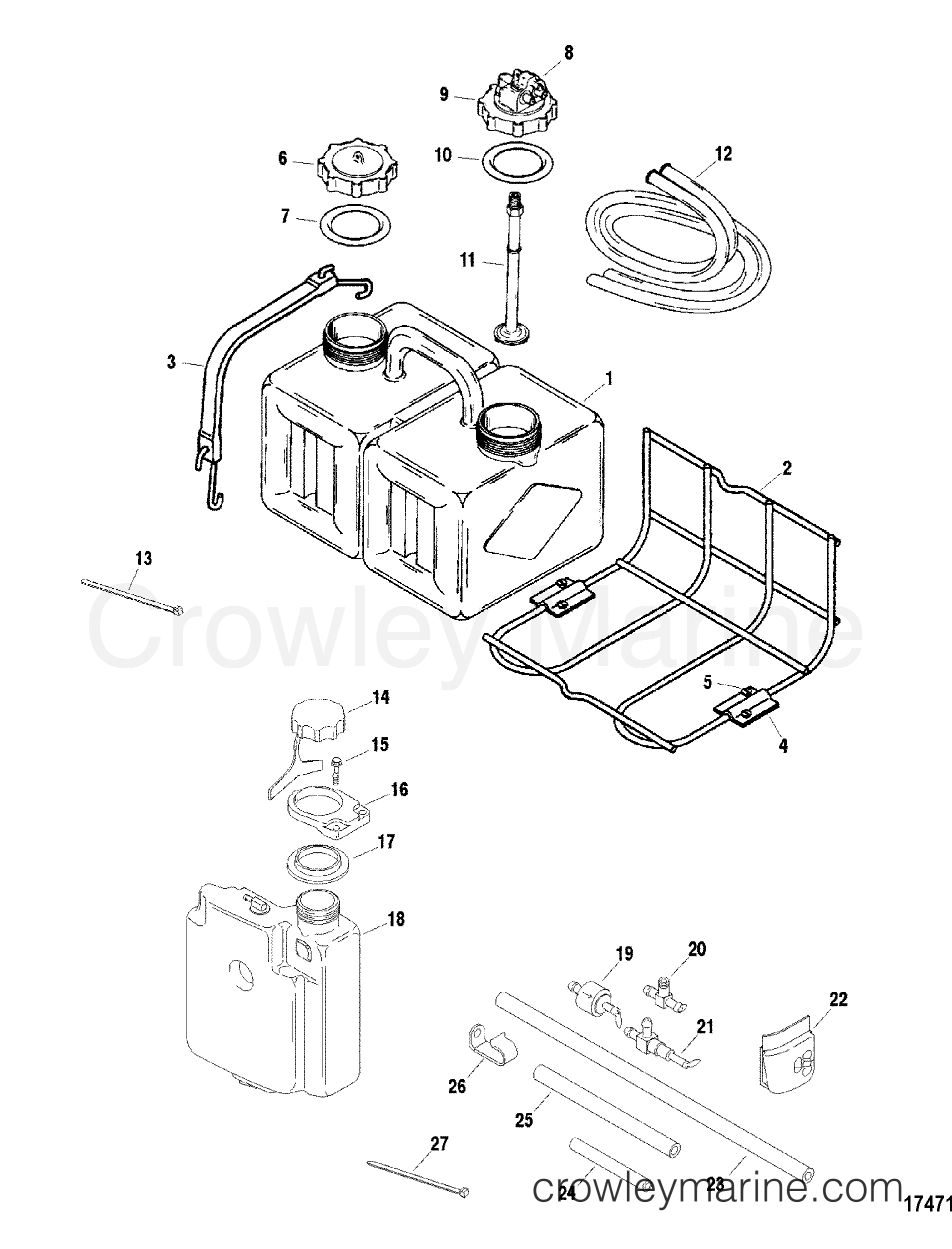 TANK KITREMOTE OIL(12558627A9) Various Years Rigging Fuel/Oil Tanks
