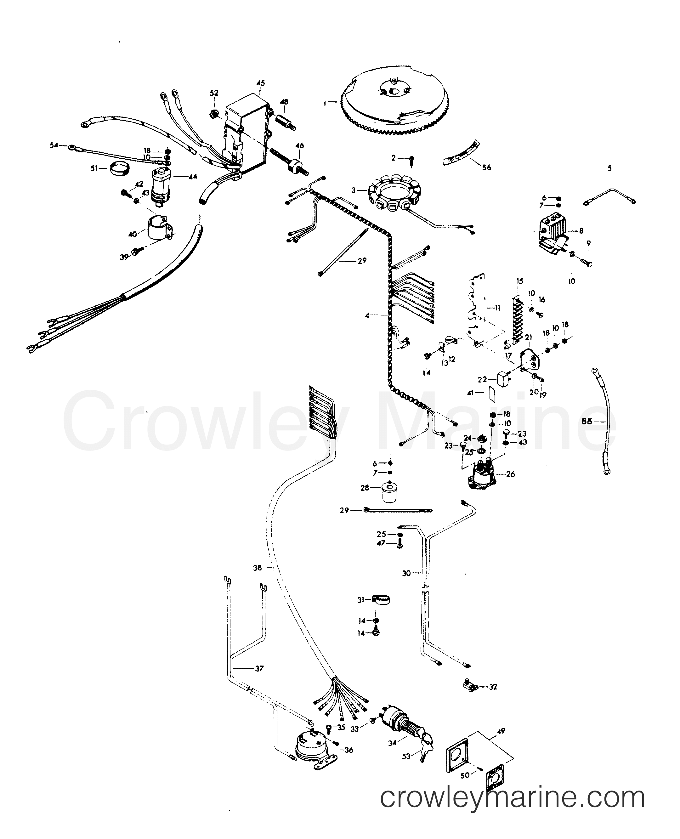 1982 Chrysler Outboard 140 - 1408B2D - ELECTRICAL COMPONENTS
