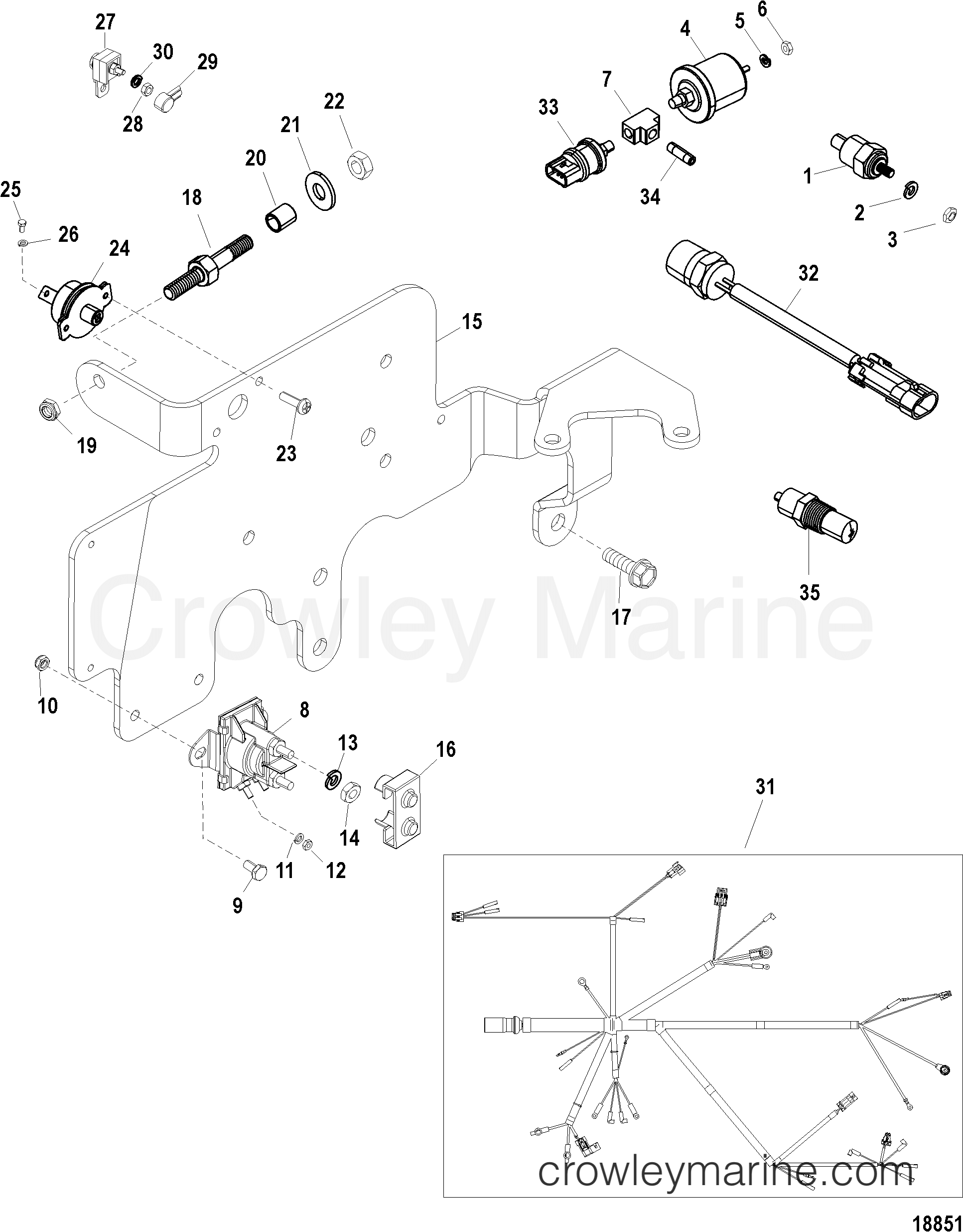1998 Stern Drive 3.0L [ALPHA] - 41112E1TS - ELECTRICAL COMPONENTS