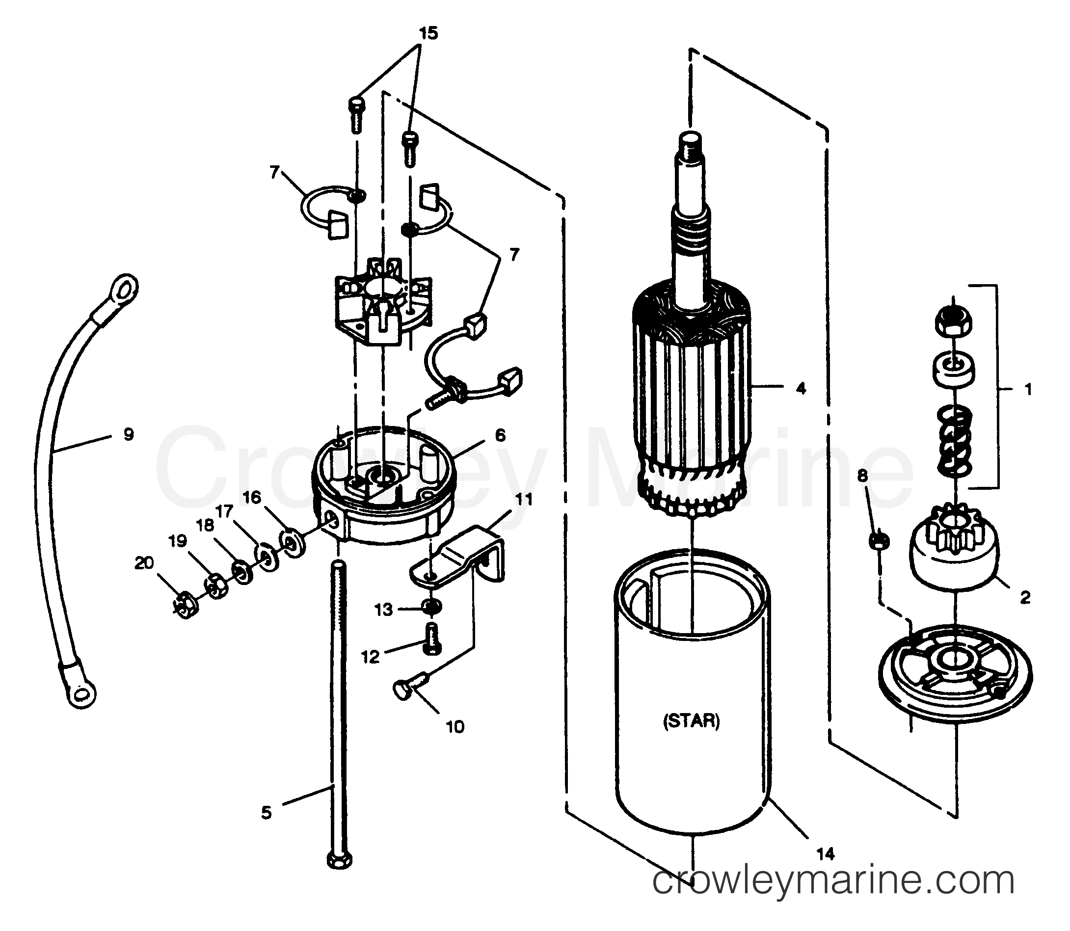 1989 Outboard 85 - 856A9A [Force] - STARTER