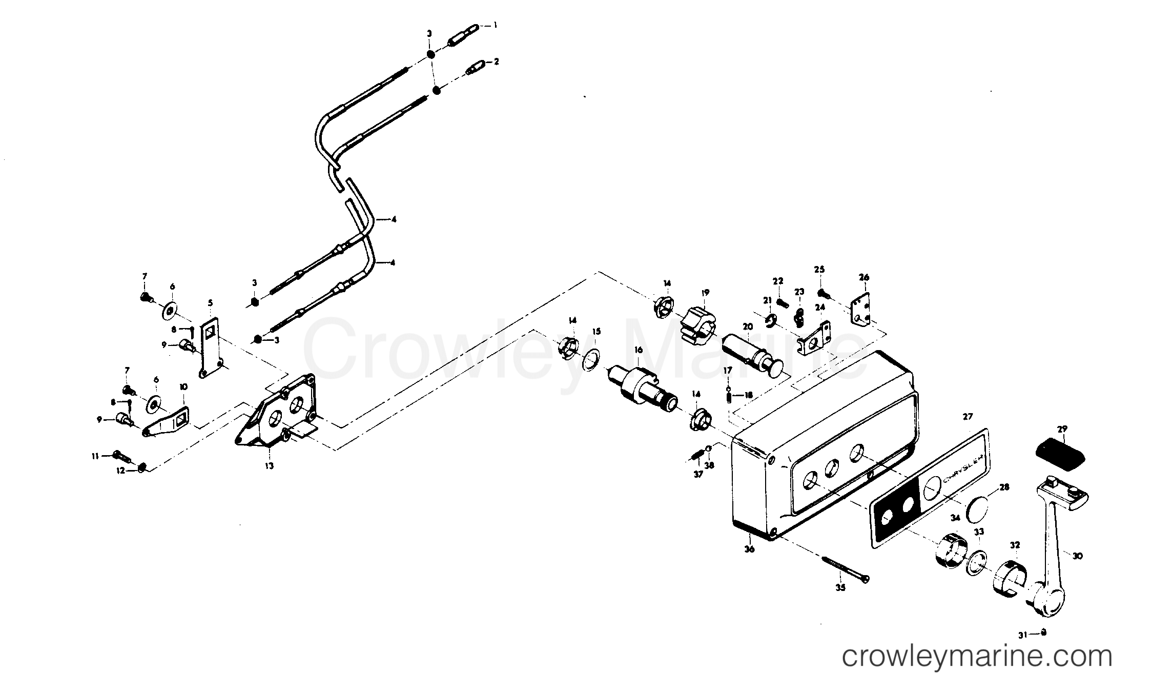 1981 Outboard 45 - H0457B81M - REMOTE CONTROL