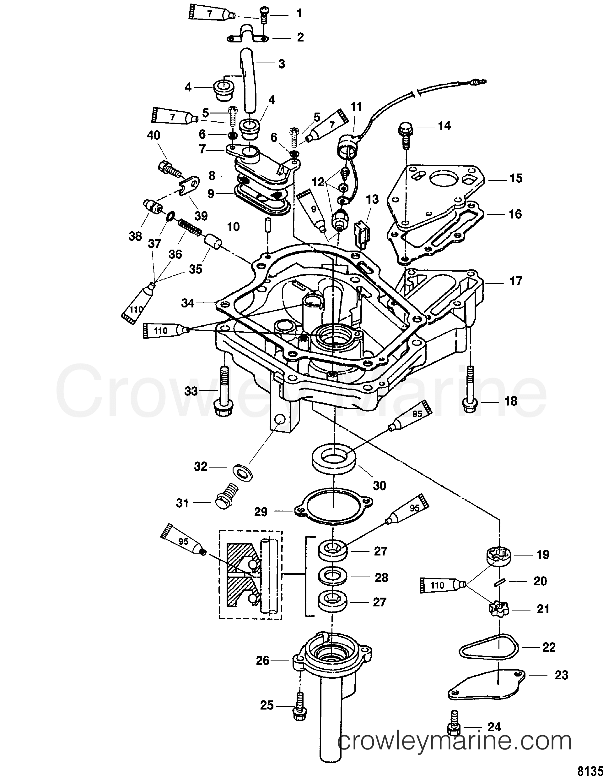 2001 Outboard 6 [ML 4] - 7F06211KK - OIL PAN
